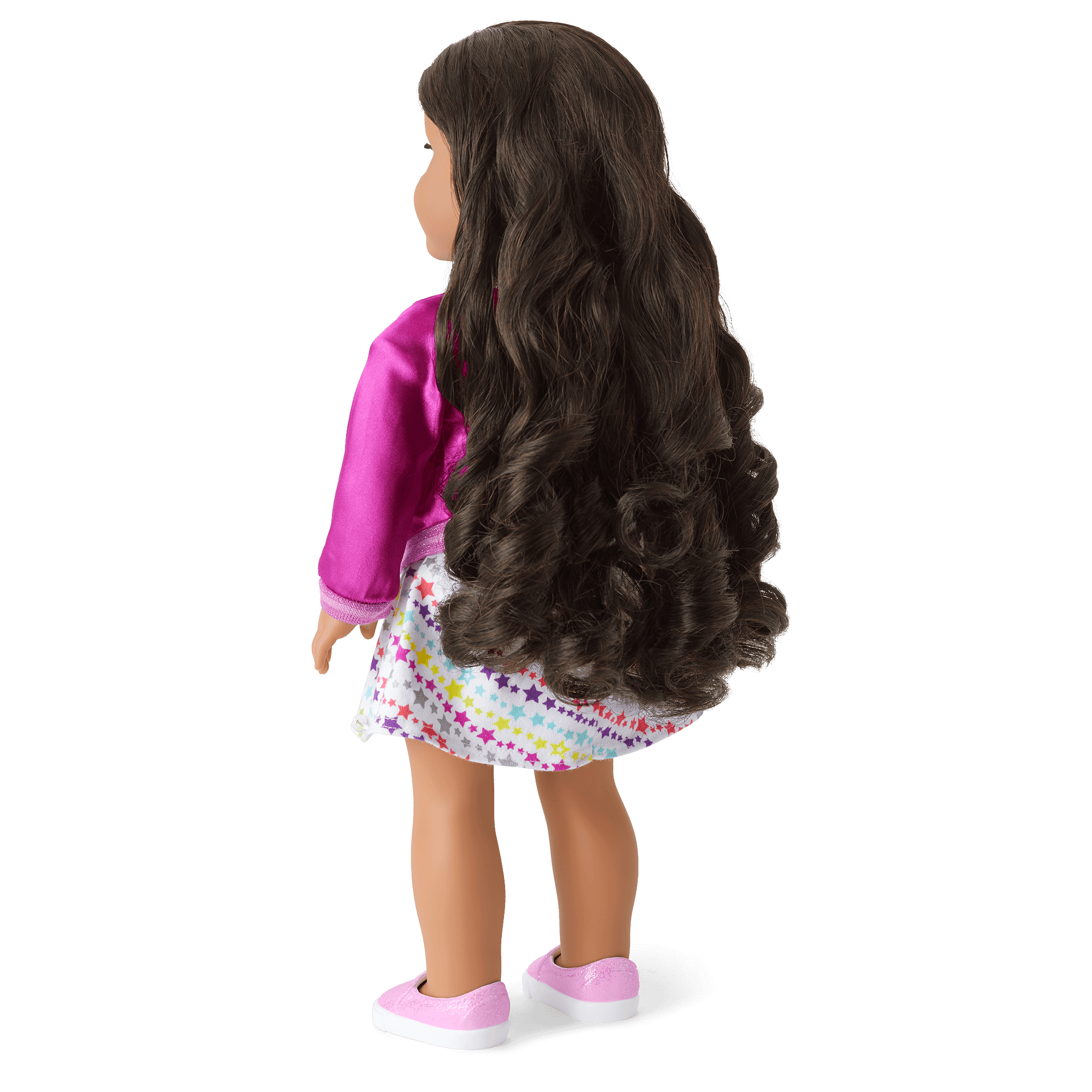 Truly Me™ 18" Doll with Curly Hair & Star-Print Dress | American Girl