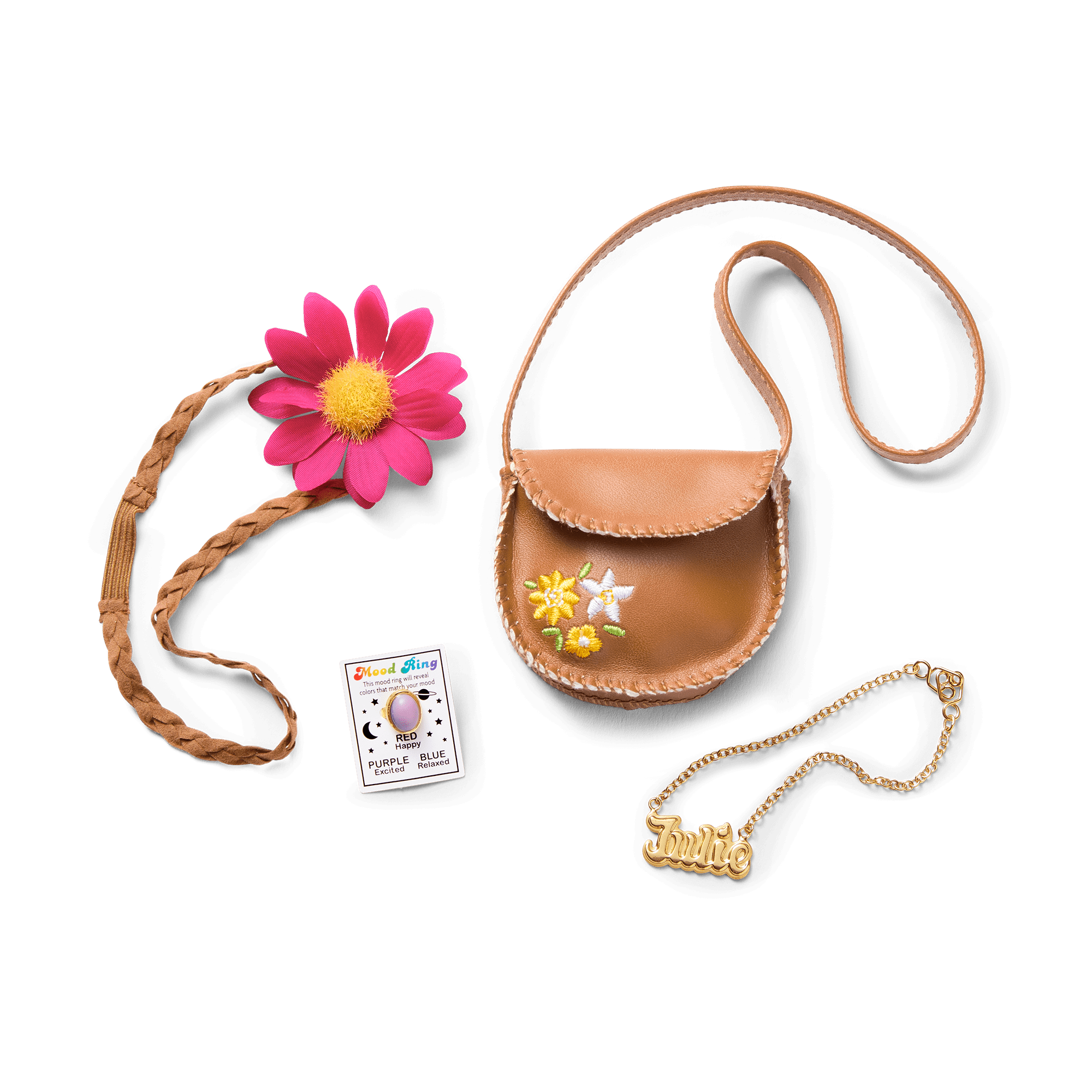 18-inch Doll Accessories Set with Mood Ring & Faux-Leather Bag | Julie’s™