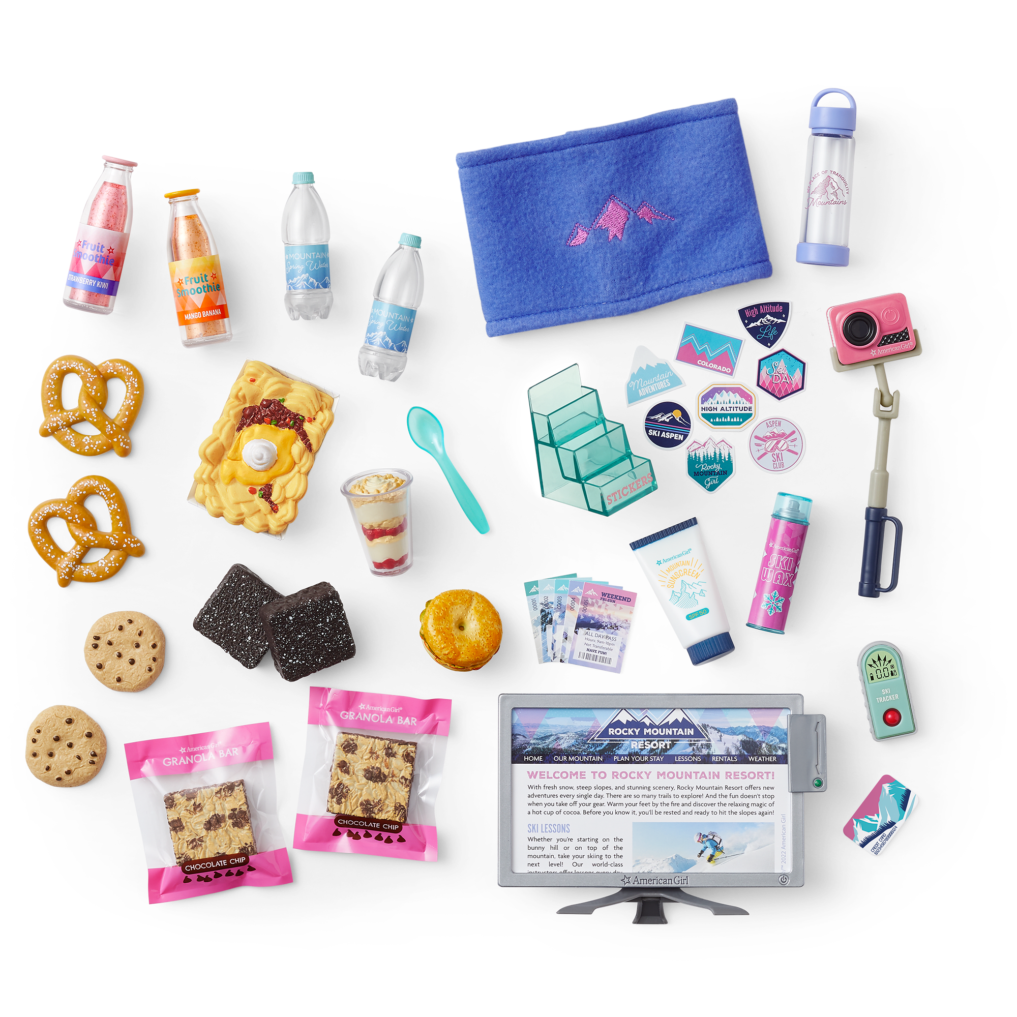 18-Inch Doll Ski & Snack Shop Playset with Pretend Food & Accessories