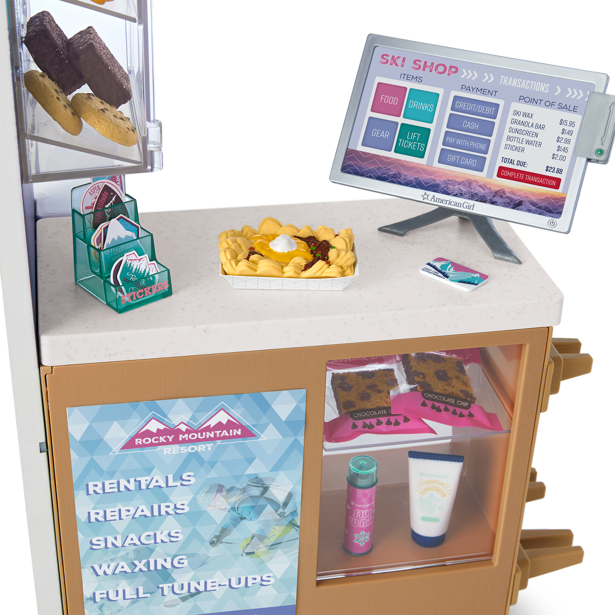 18-Inch Doll Ski & Snack Shop Playset with Pretend Food & Accessories
