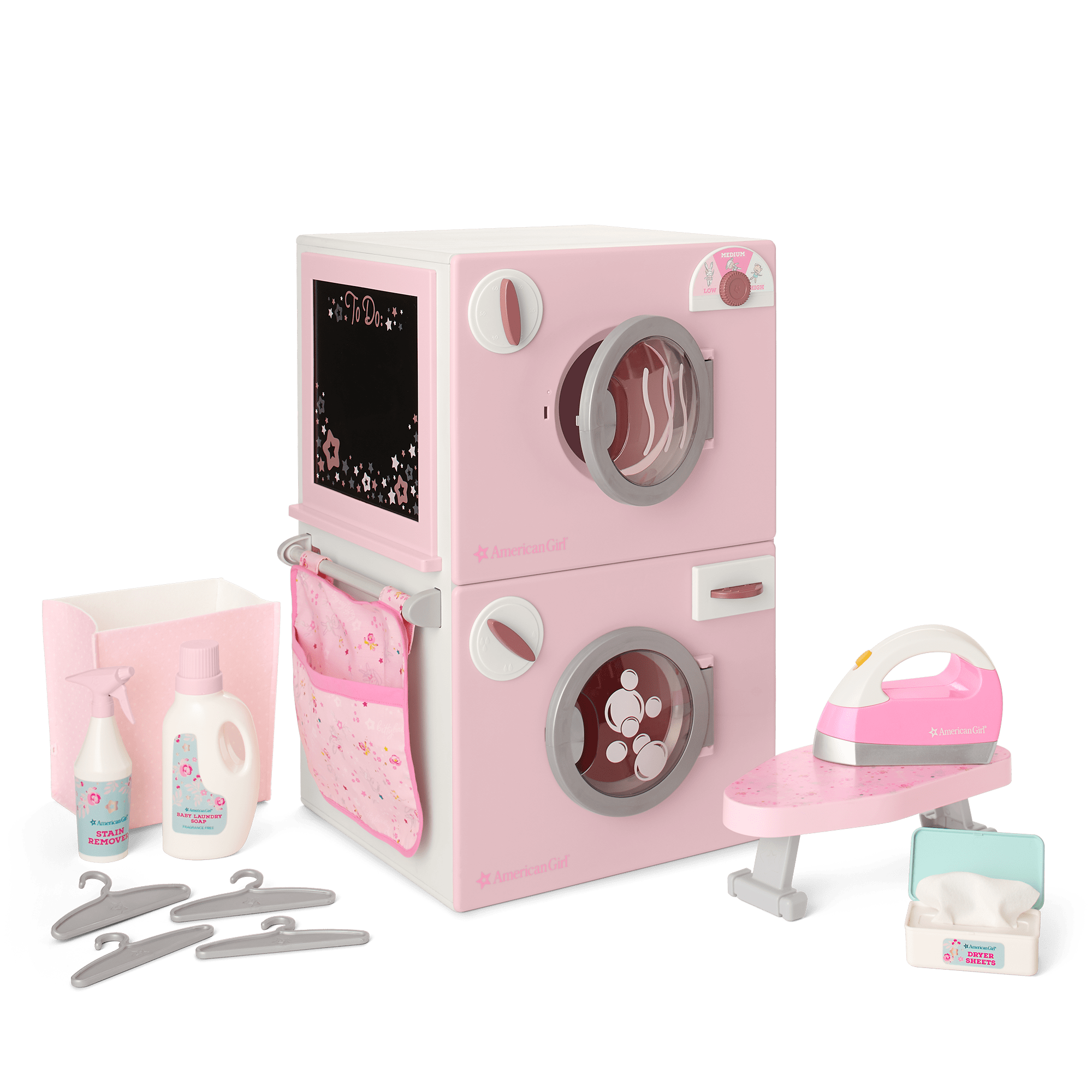 Wooden Toy Washer & Dryer Set for Kids with Ironing Board | Bitty’s™
