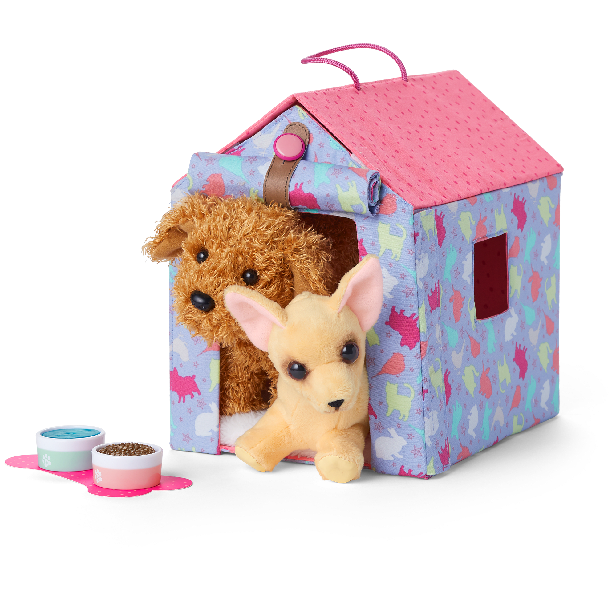 Dog Playhouse with Reversible Cushion & Bowls | Pup’s Place