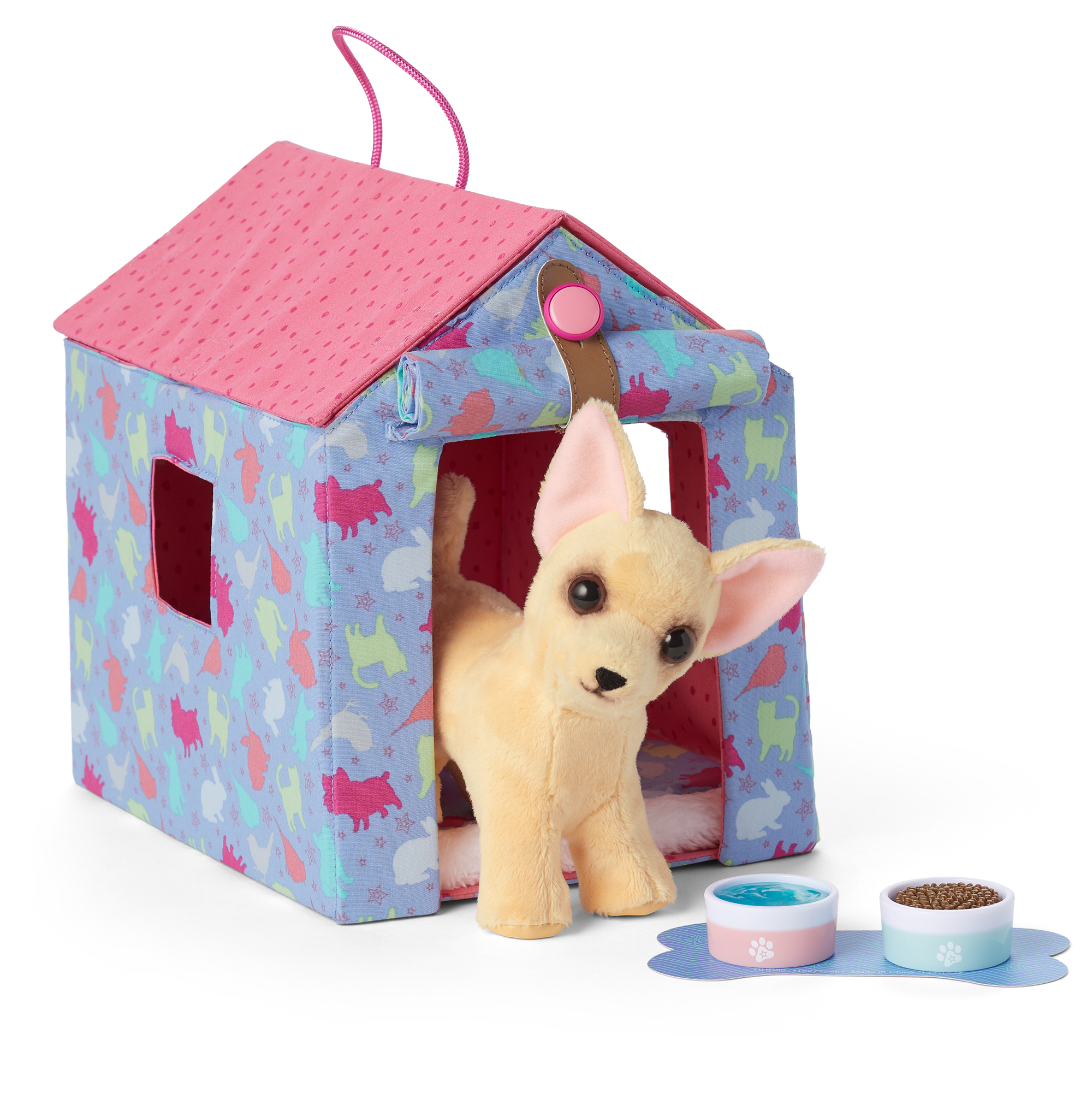 Dog Playhouse with Reversible Cushion & Bowls | Pup’s Place