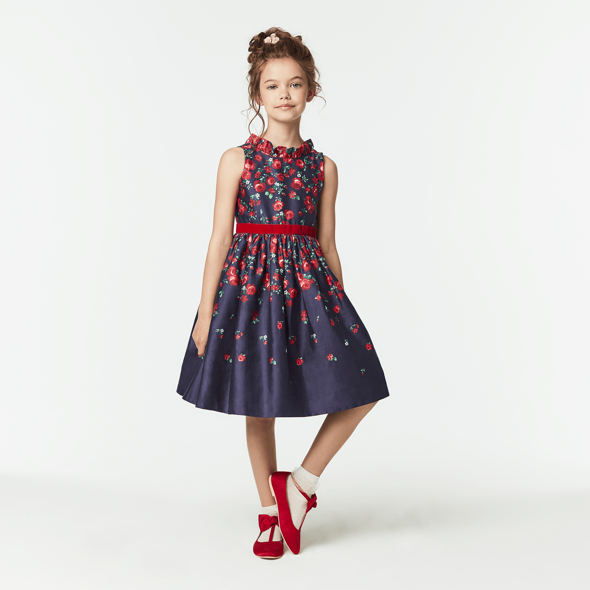 Floral Party Dress for Girls with Ruffled Collar | American Girl x Janie and Jack