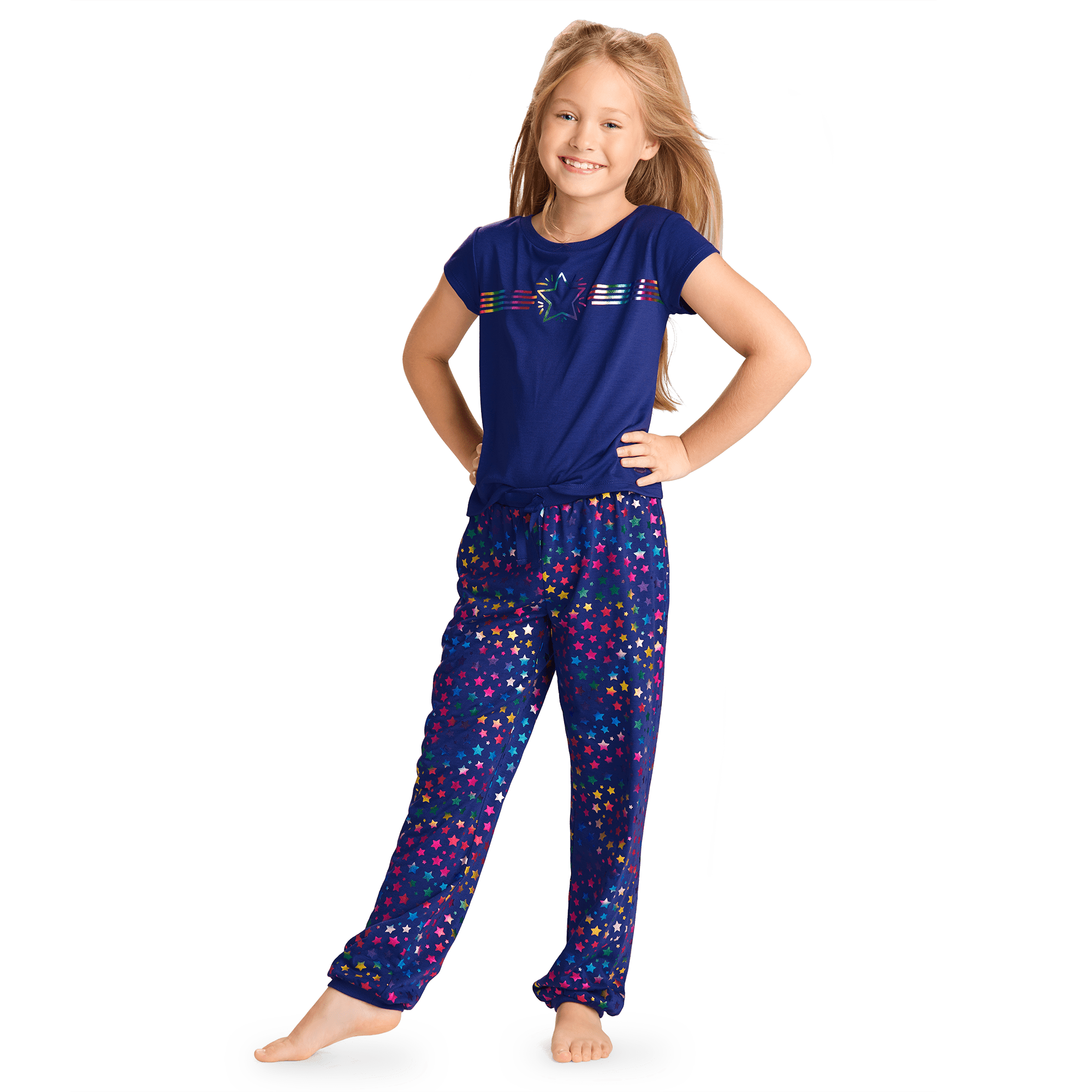 Girls' Star Print Pajama Set | Kavi's Shining Star™