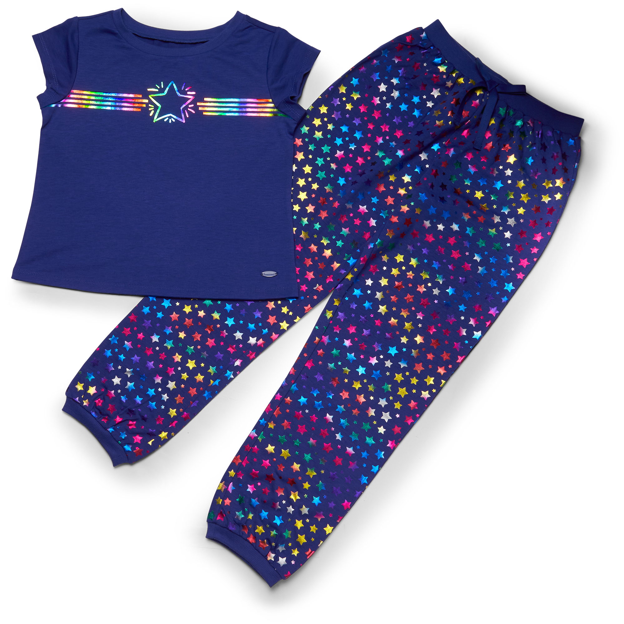 Girls' Star Print Pajama Set | Kavi's Shining Star™