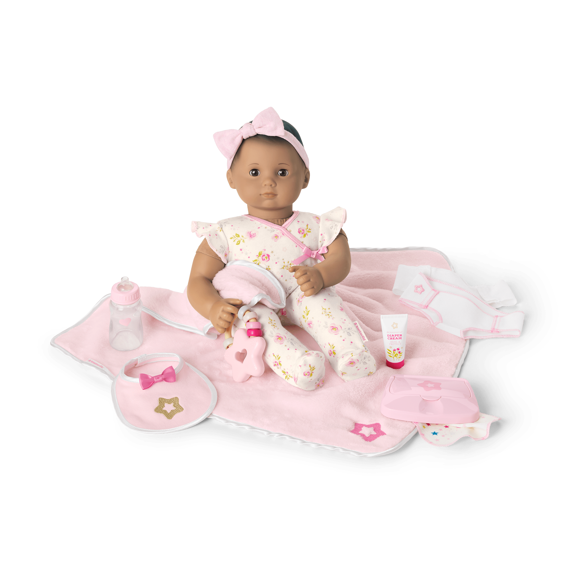 Bitty Baby Doll with Care & Play Set | Brown Hair & Tan Skin