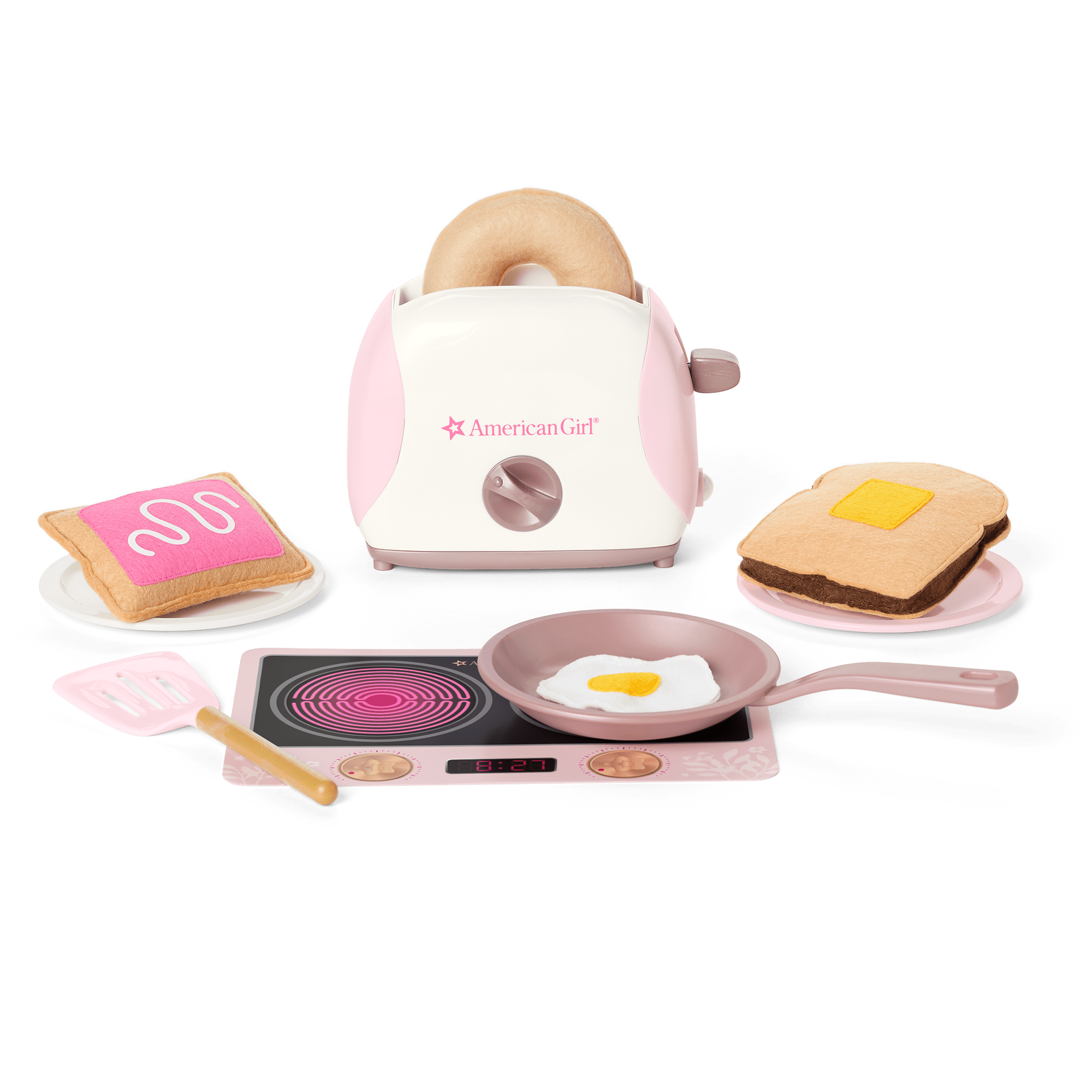 Pretend Breakfast Playset for Bitty Baby with Toaster & Frying Pan | Bitty Baby