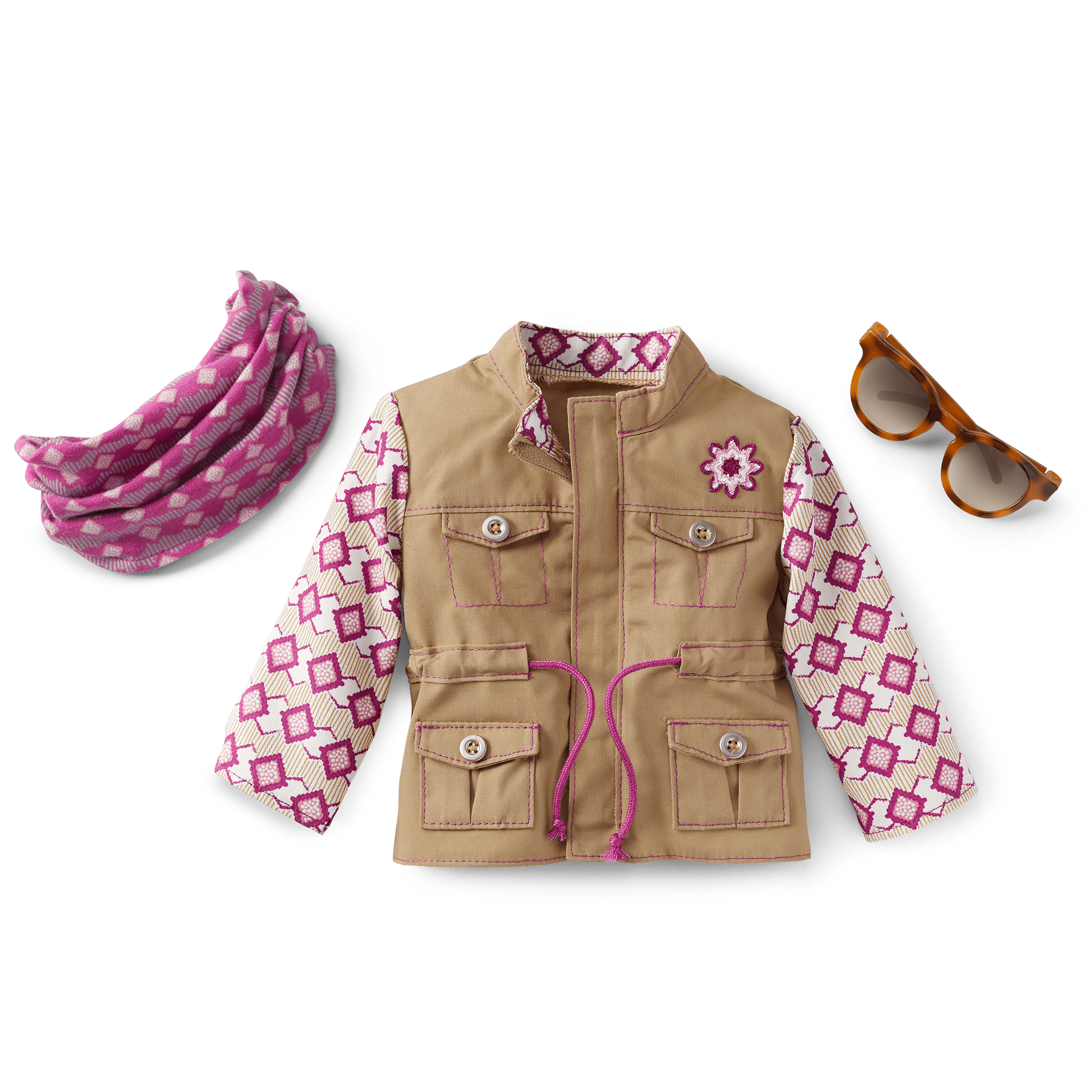 Outdoor Adventure Set with Jacket, Sunglasses & Scarf | Kira’s™