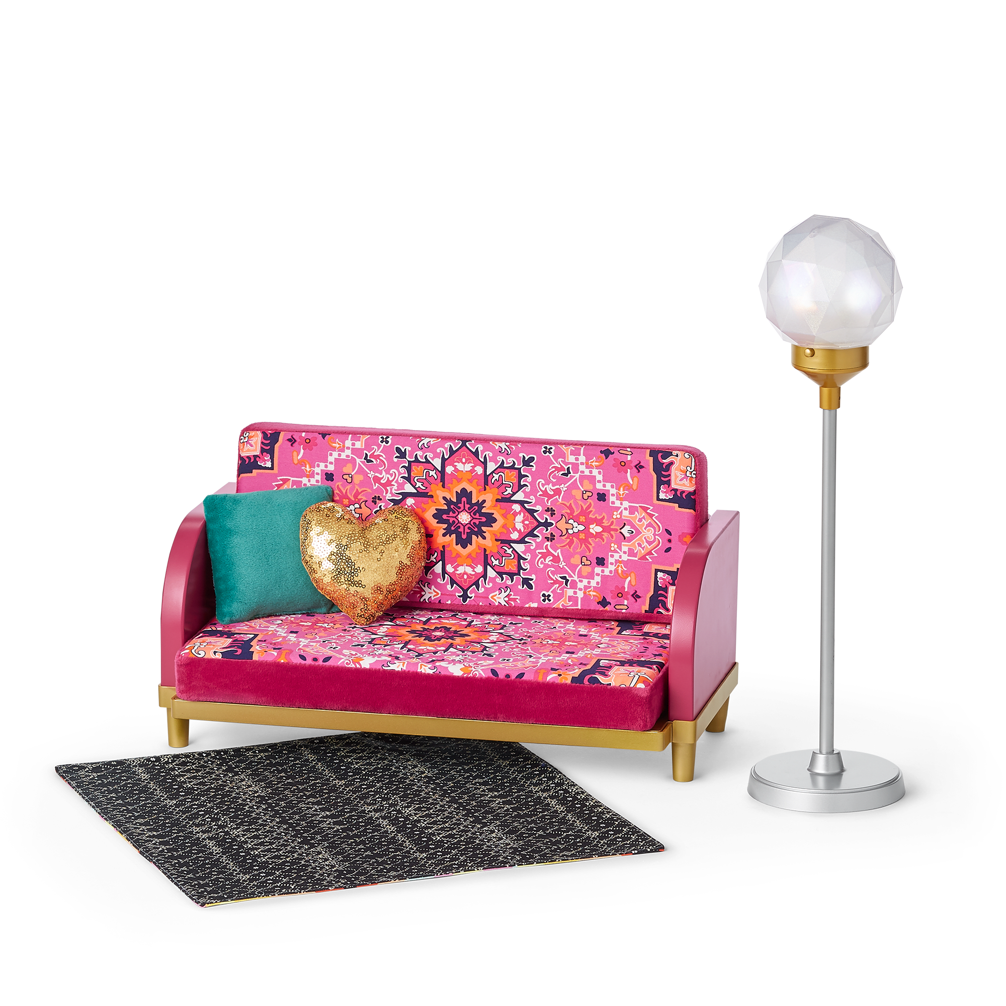 Dollhouse Community Center Set with Reversible Couch & Pillows | Makena