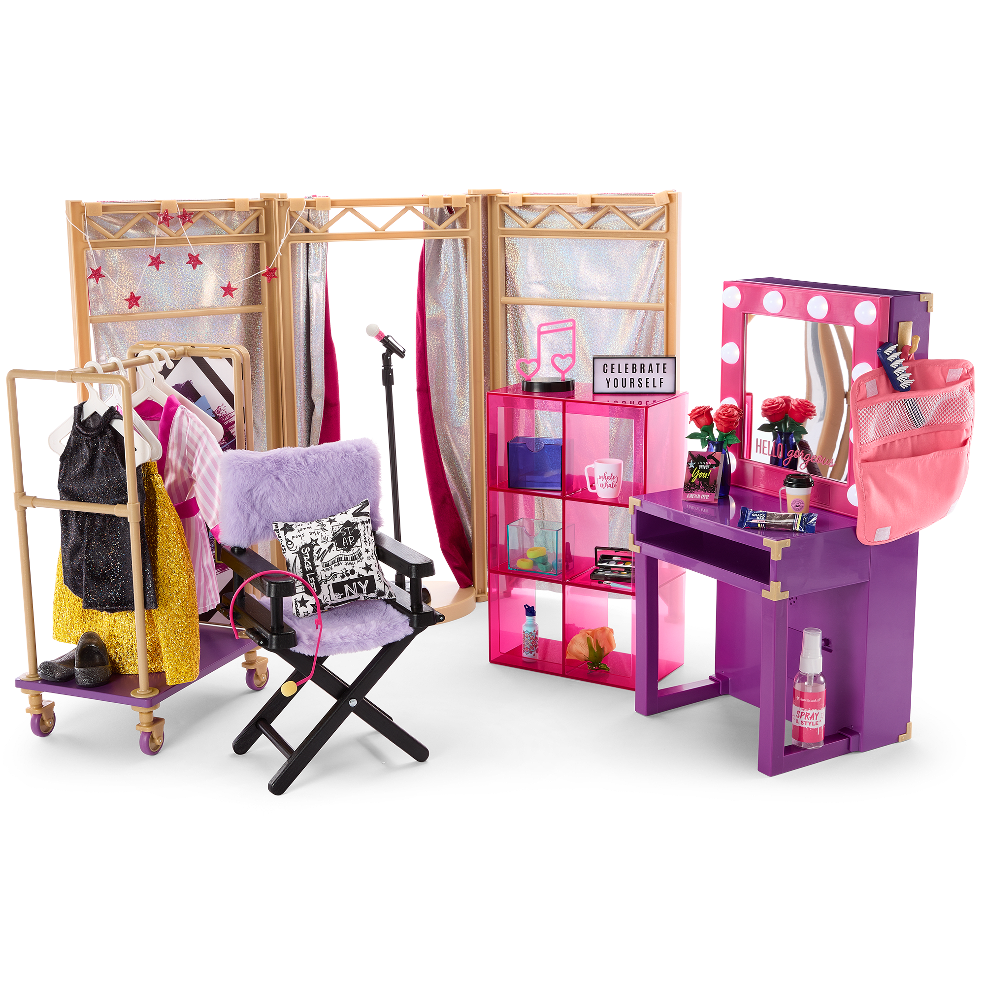 18-inch Doll Theater Set with Lights & Costumes | Backstage Playset