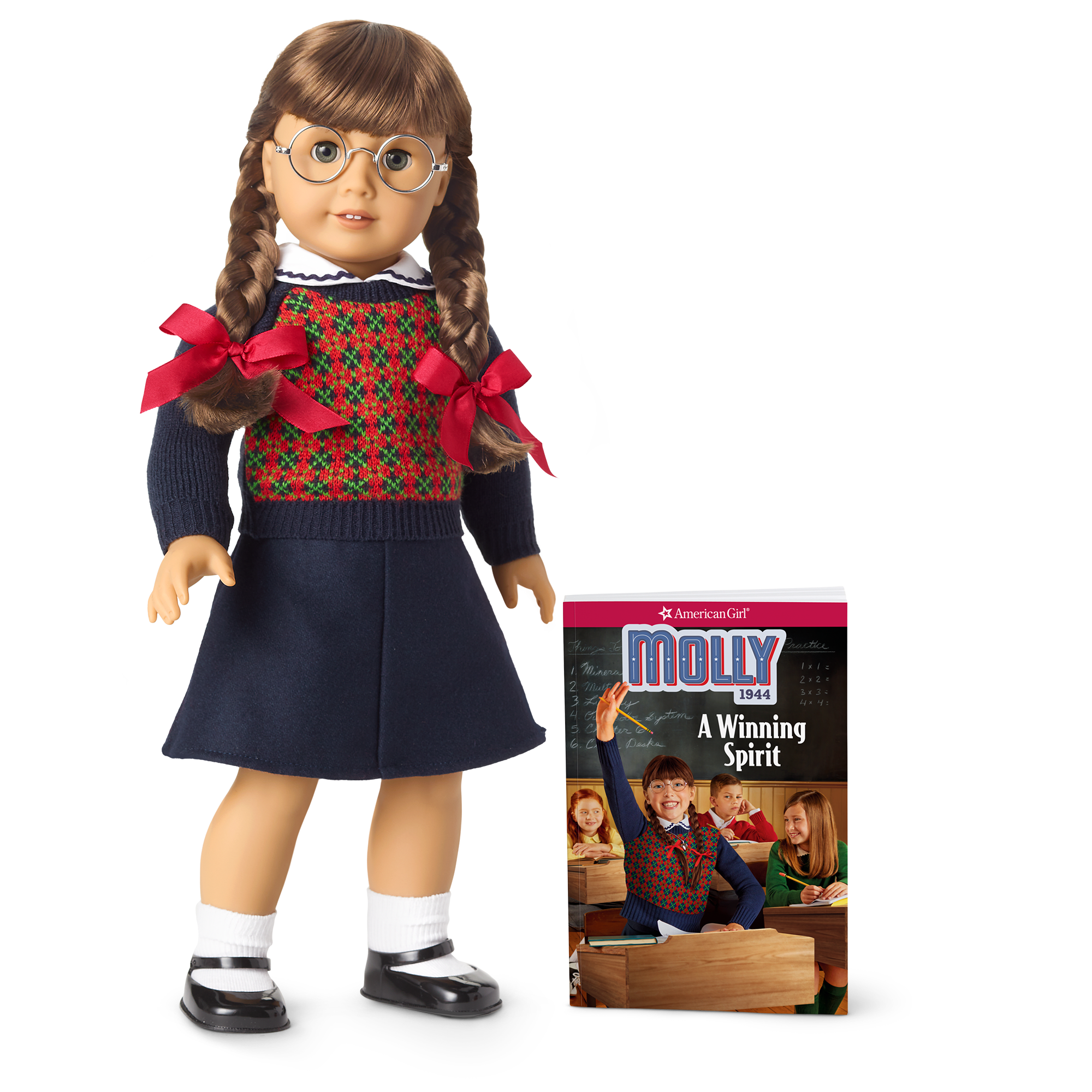 18-inch Molly™ Historical Doll with Book & Authentic 1944 Outfit