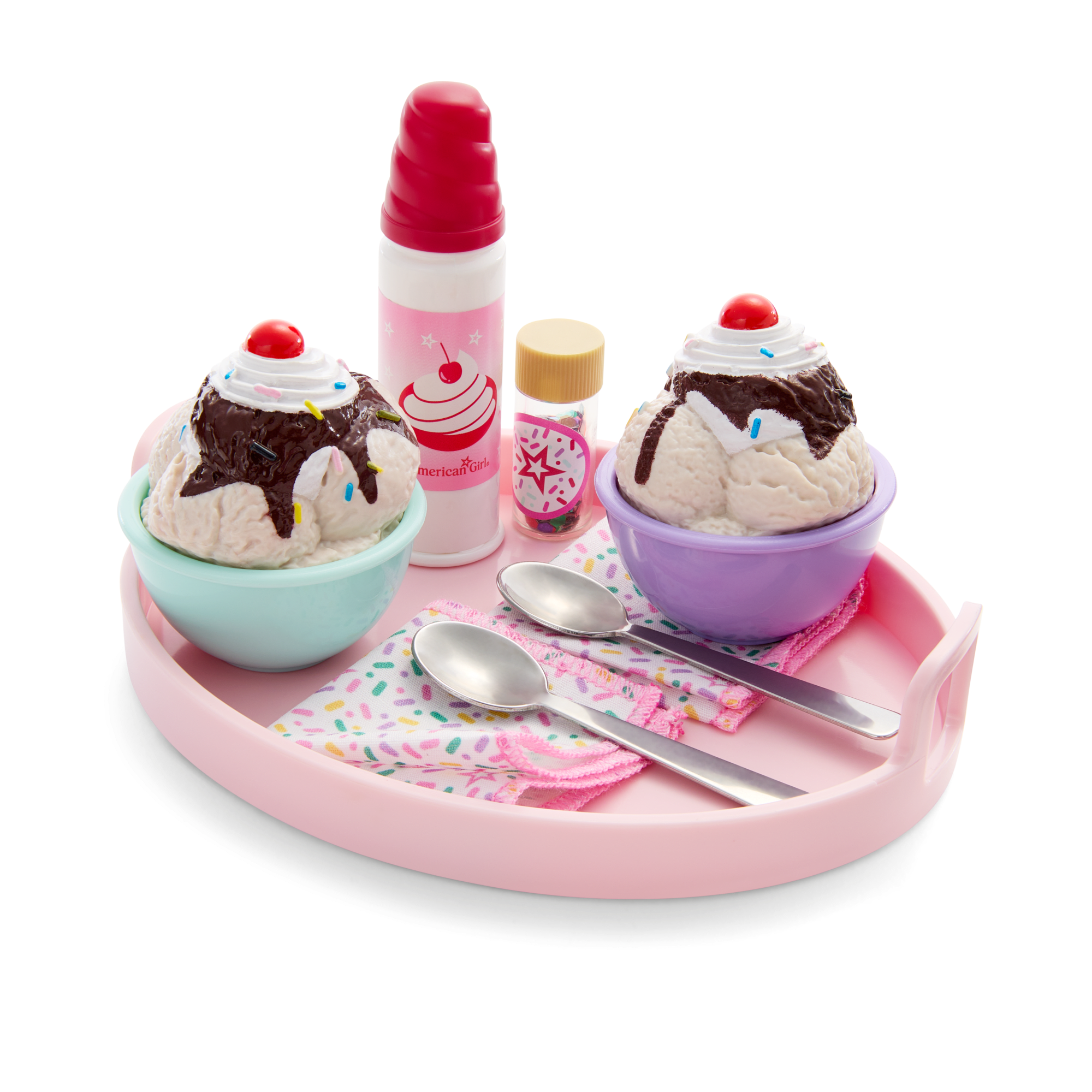 18-inch Doll Ice Cream Sundae Playset | Pretend Food Set for Dolls