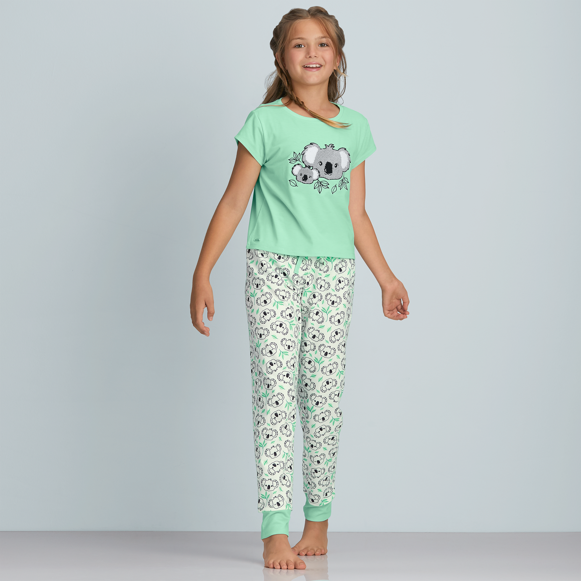 Koala Print Pajama Set for Girls | Kira’s™ Fuzzy PJs