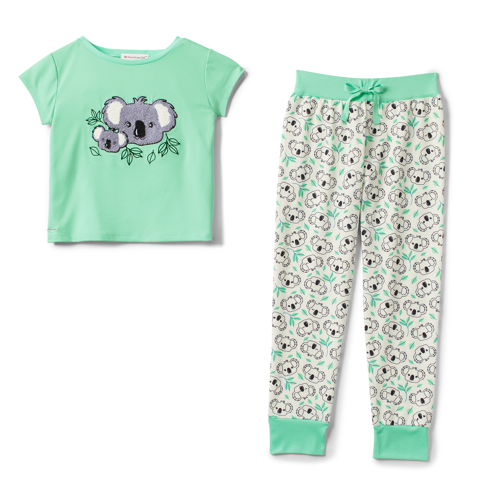 Koala Print Pajama Set for Girls | Kira’s™ Fuzzy PJs