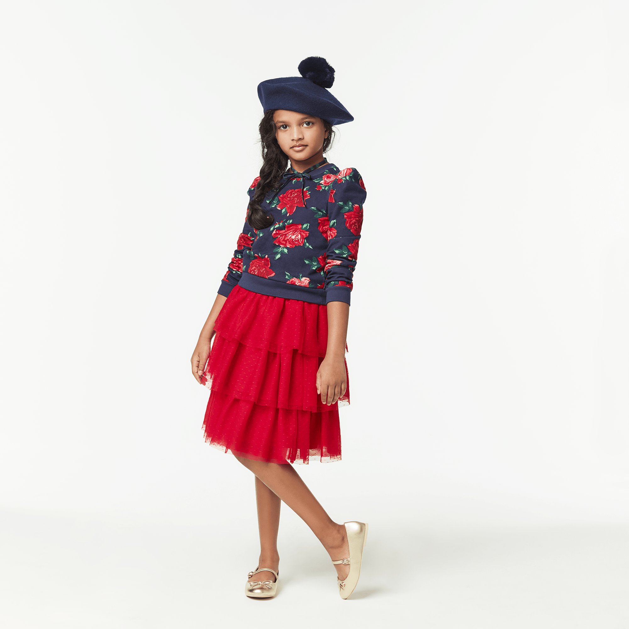 Red Tulle Skirt for Girls with Satin Waistband | American Girl x Janie and Jack