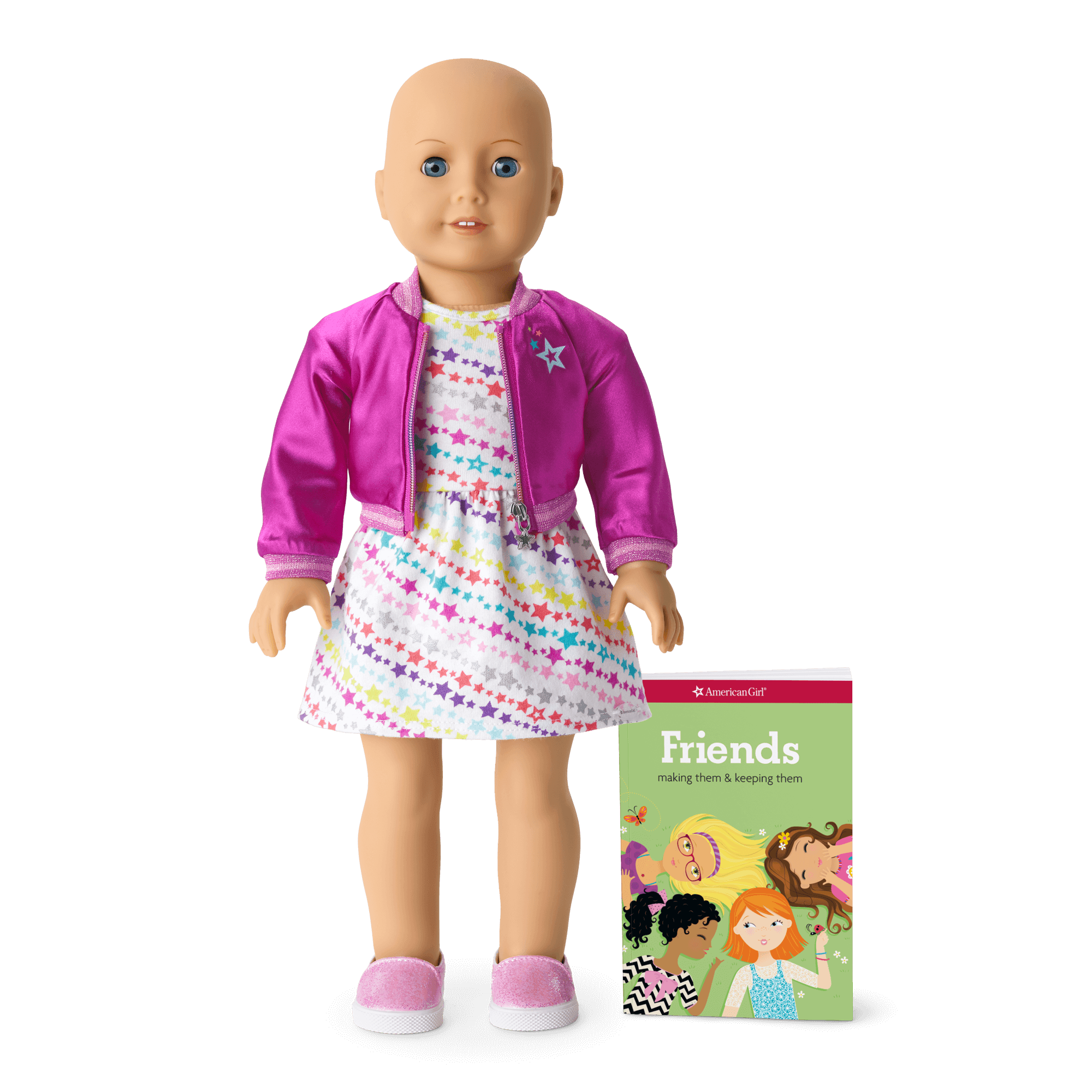 18" Truly Me Doll with Star-Print Dress & Jacket | Light Blue Eyes