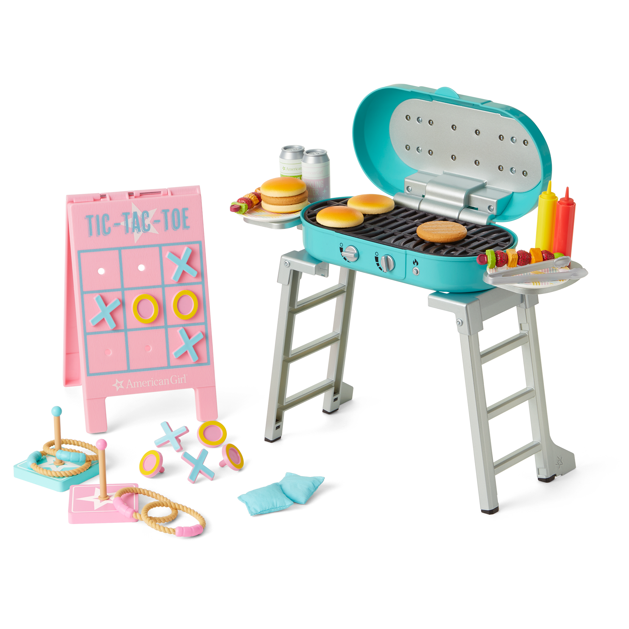 American Girl Doll Grill & Games Set with Lights & Accessories | 18-inch Dolls