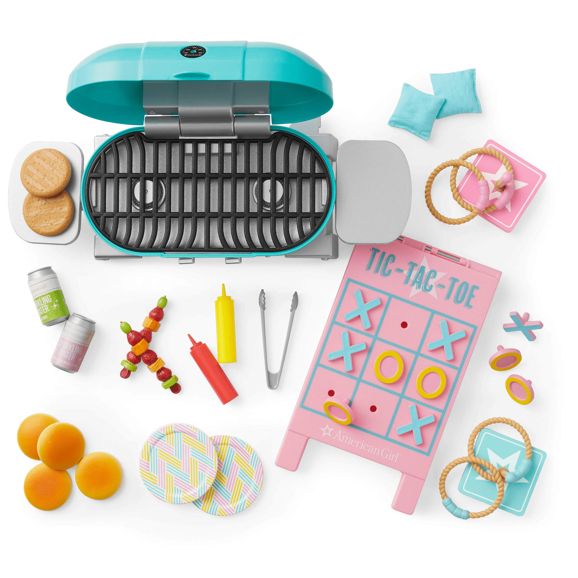 American Girl Doll Grill & Games Set with Lights & Accessories | 18-inch Dolls