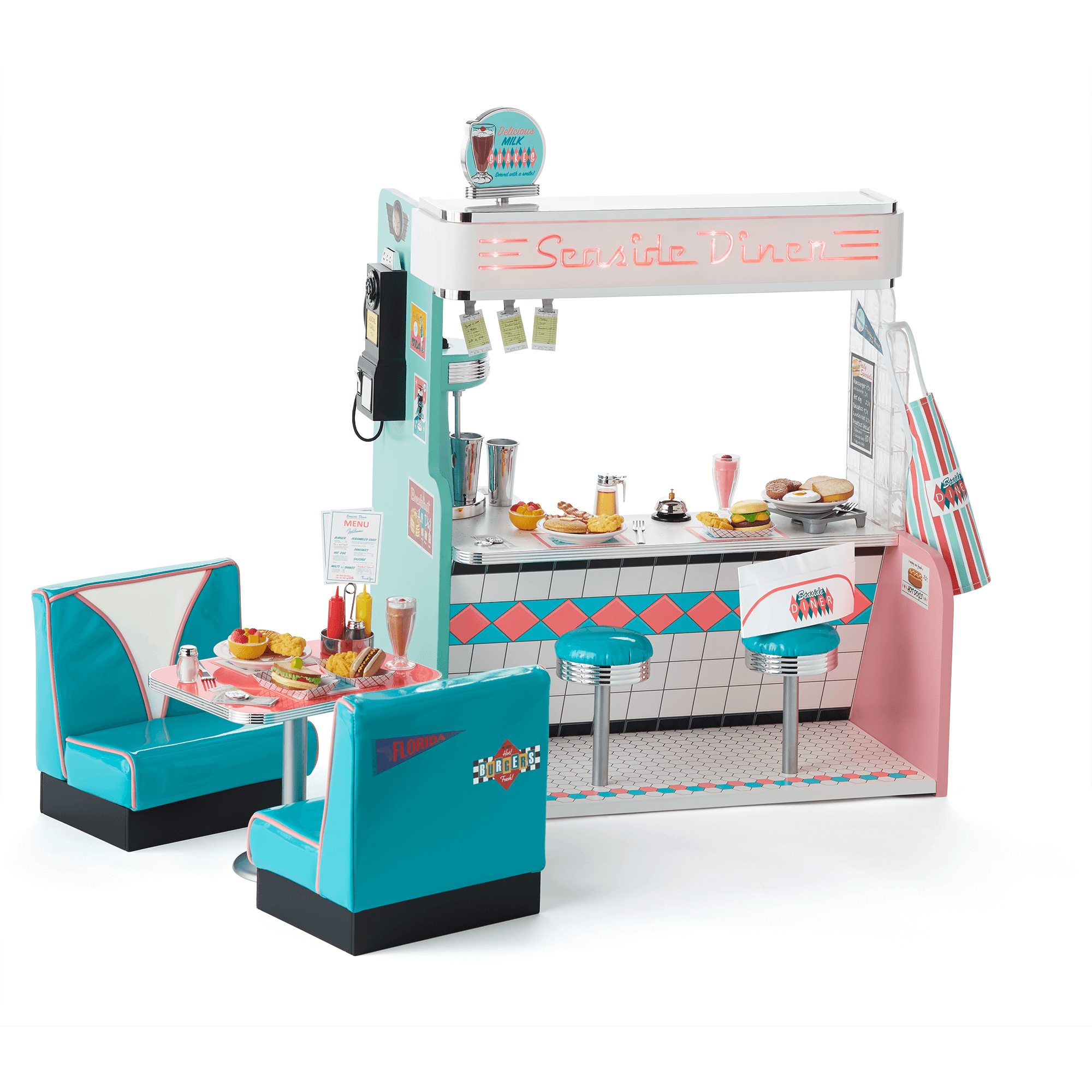 Vintage 1950s Doll Diner Playset for 18-inch Dolls | Maryellen’s Seaside Diner