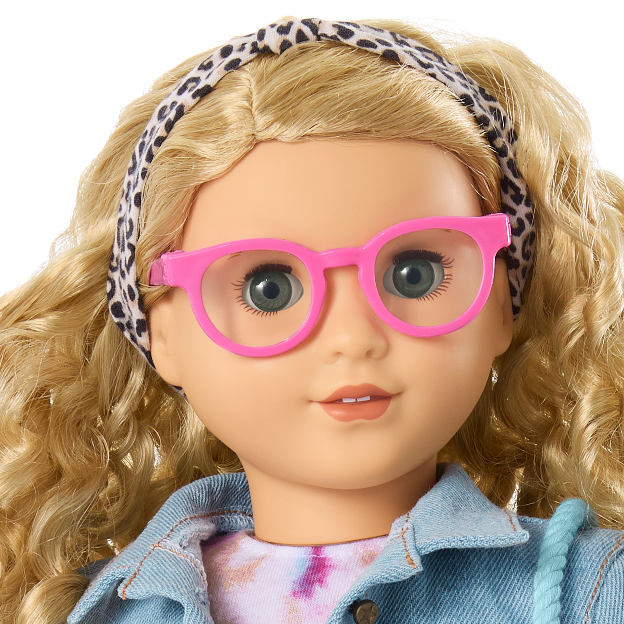 Petal-Pink Doll Glasses for 18-inch Dolls with Case | Doll Accessories