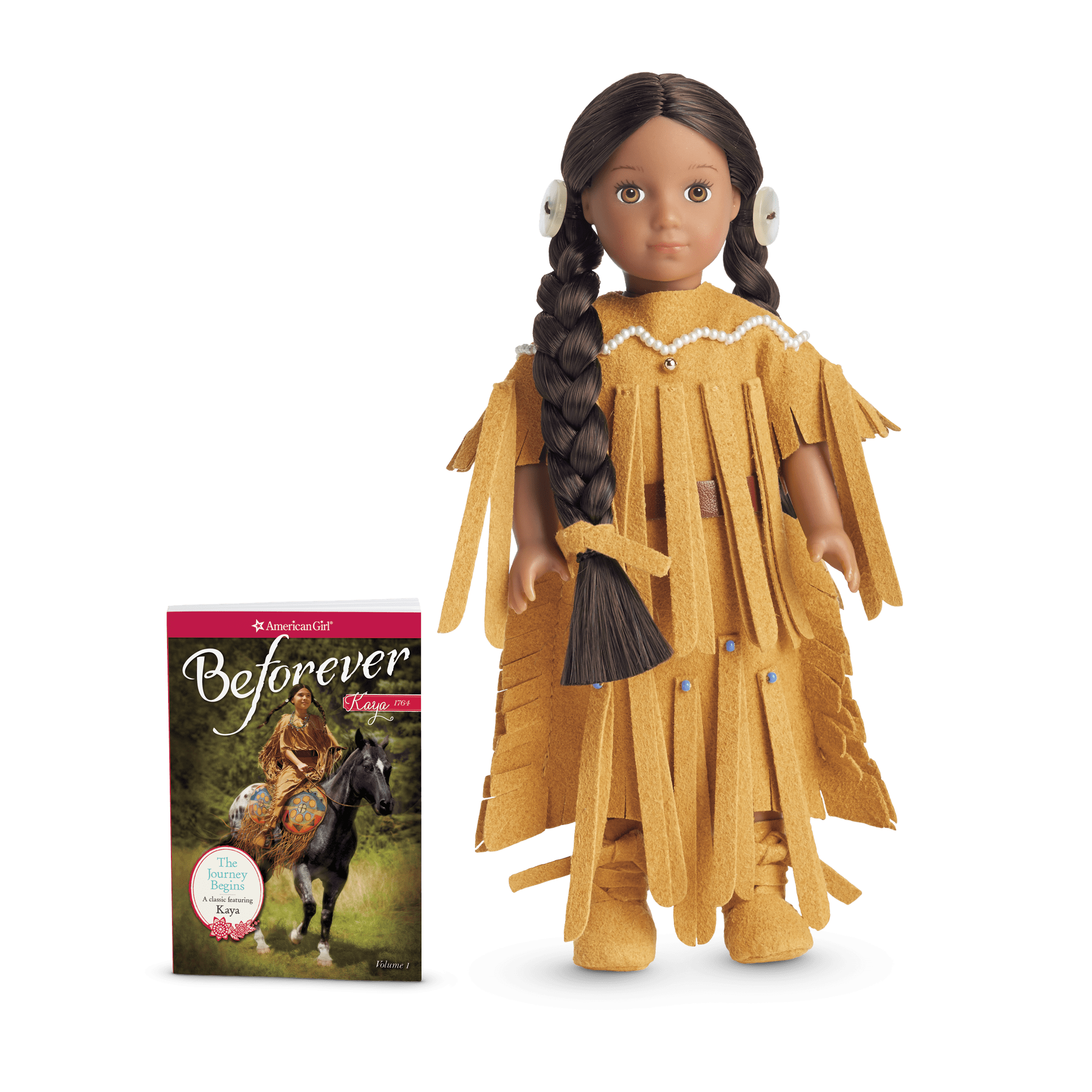 Kaya Mini Doll with Book | 6.5" Historical Nez Perce Figure