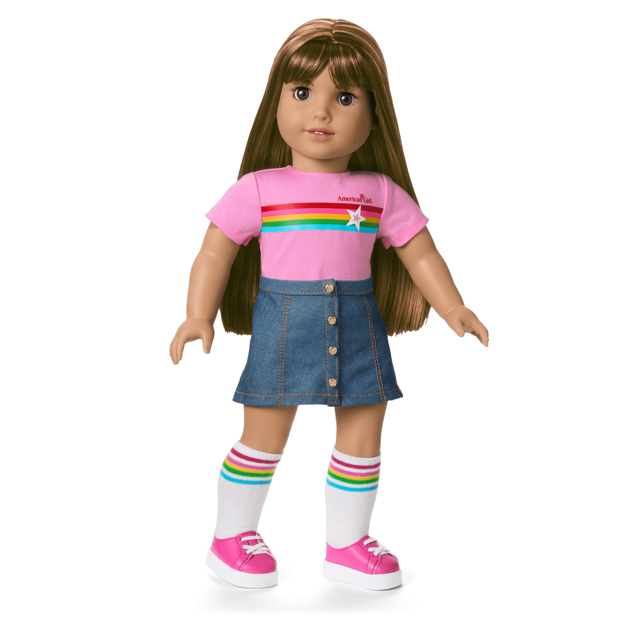 18-Inch Truly Me Doll with Straight Dark-Brown Hair & Varsity Jacket | AG™