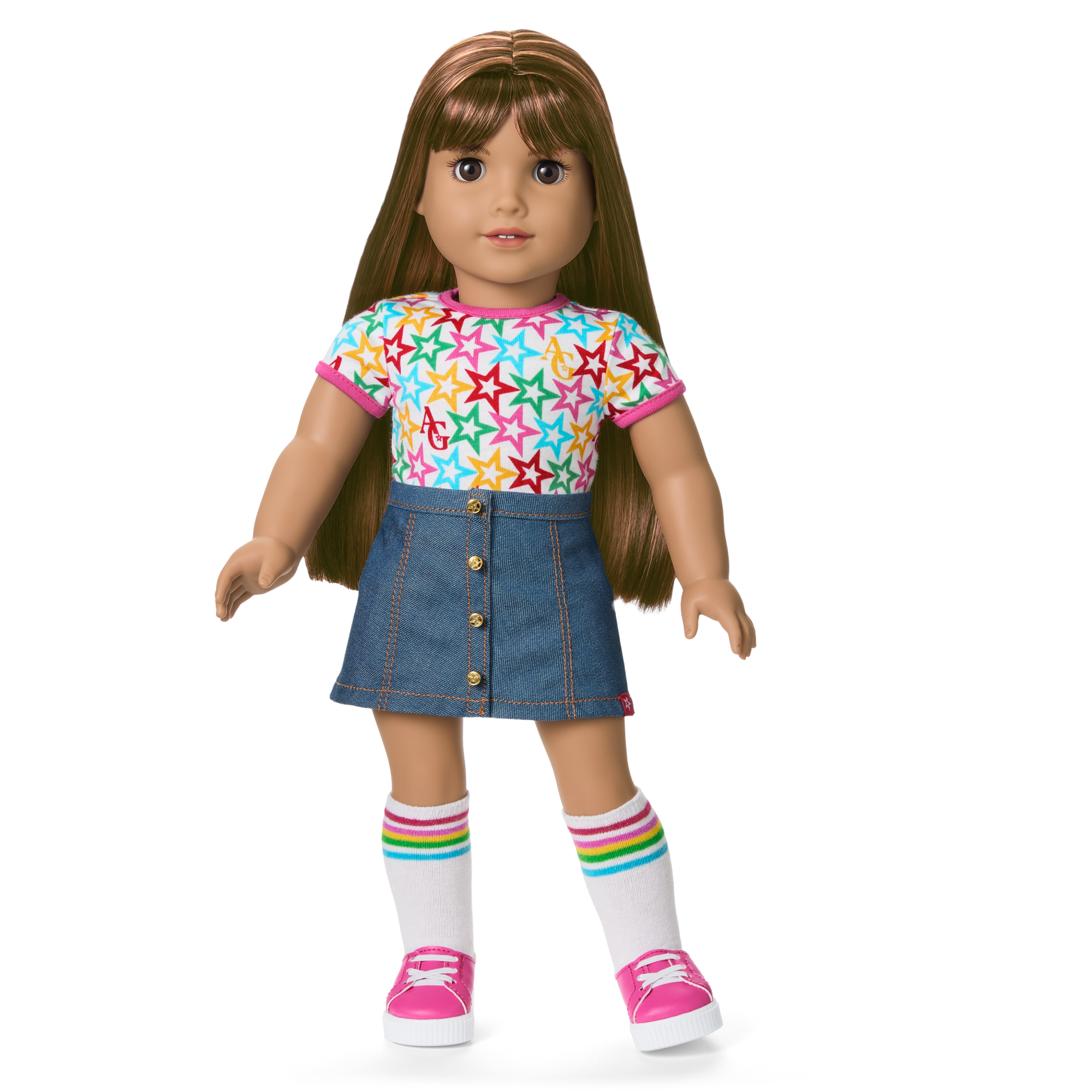 18-Inch Truly Me Doll with Straight Dark-Brown Hair & Varsity Jacket | AG™