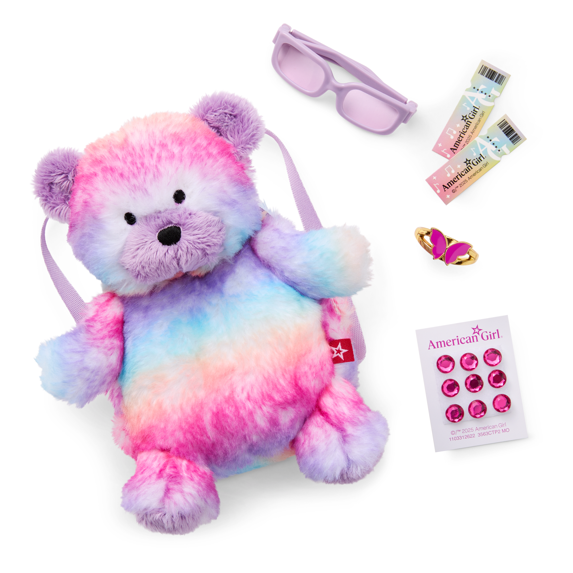 Reversible Teddy Bear Backpack & Accessory Set for 18-inch Dolls | Style Flips