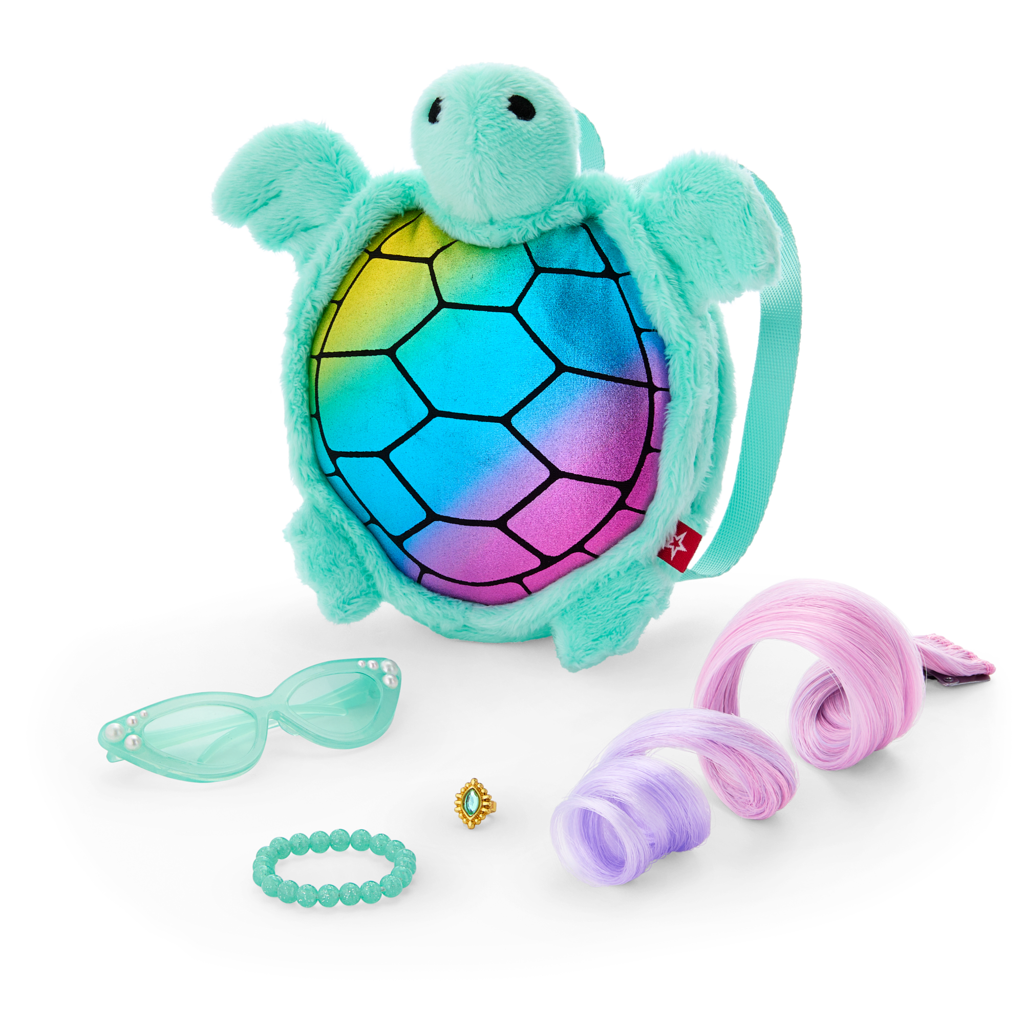 Reversible Sea Turtle Backpack & Accessory Set for 18-inch Dolls | Style Flips