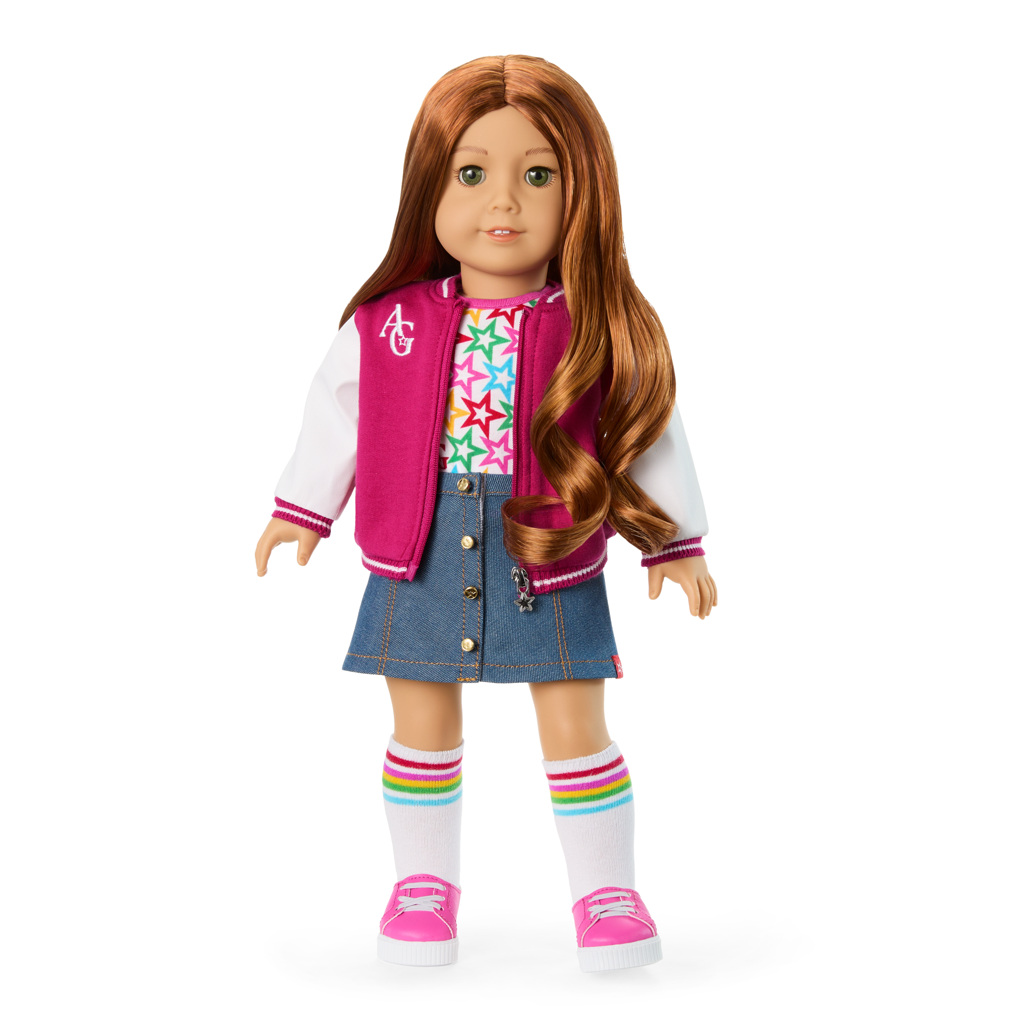 Truly Me 18-inch Doll with Wavy Red Hair & Varsity Jacket | AG Doll