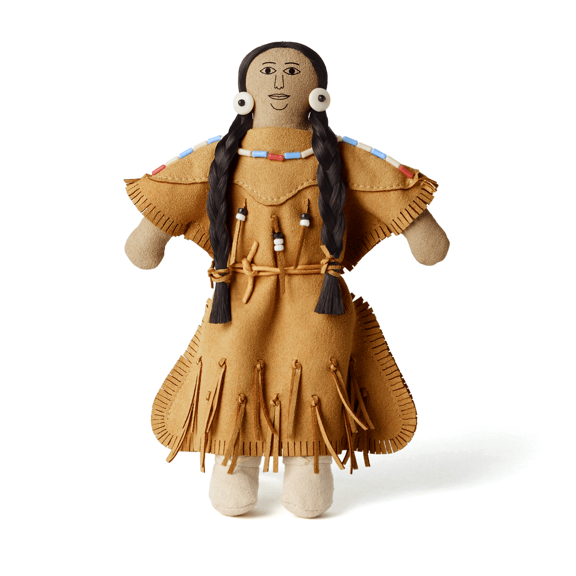Native American Kaya’s Doll with Beaded Dress & Braids | Historical Character Toy