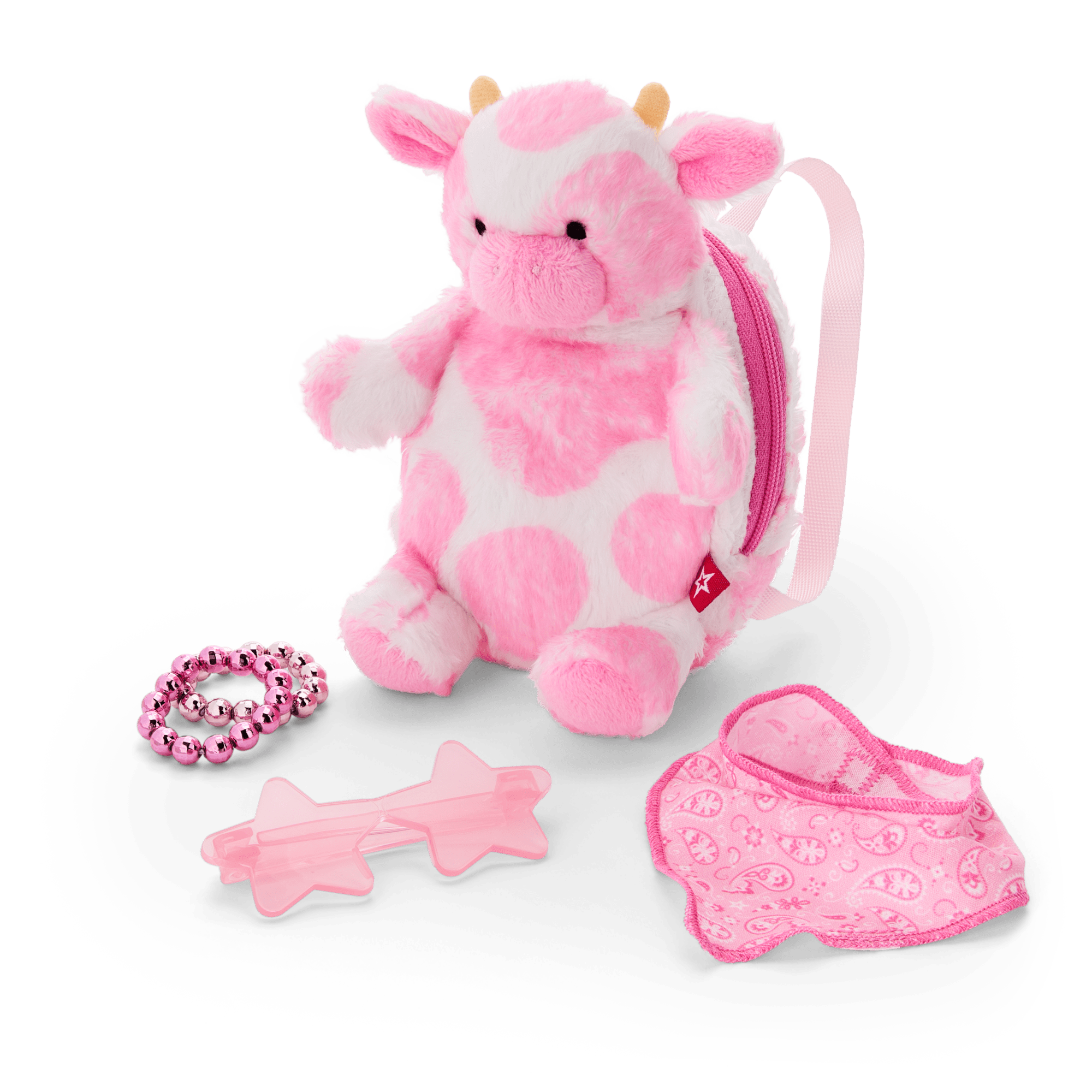 Reversible Cow Backpack & Accessory Set for 18-inch Dolls | Style Flips