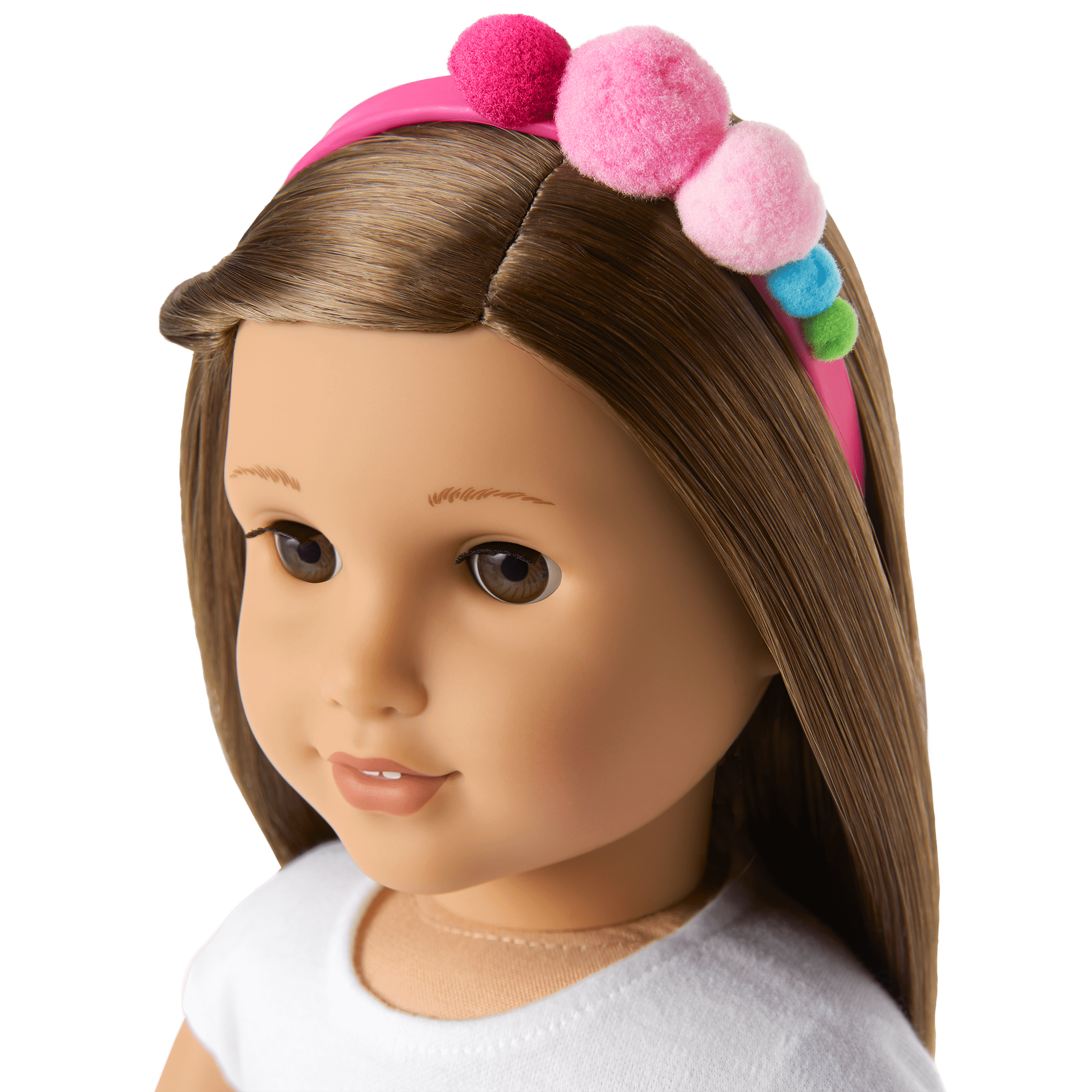 Colorful Pom-Pom Headband for 18-inch Dolls | Plenty of Poms