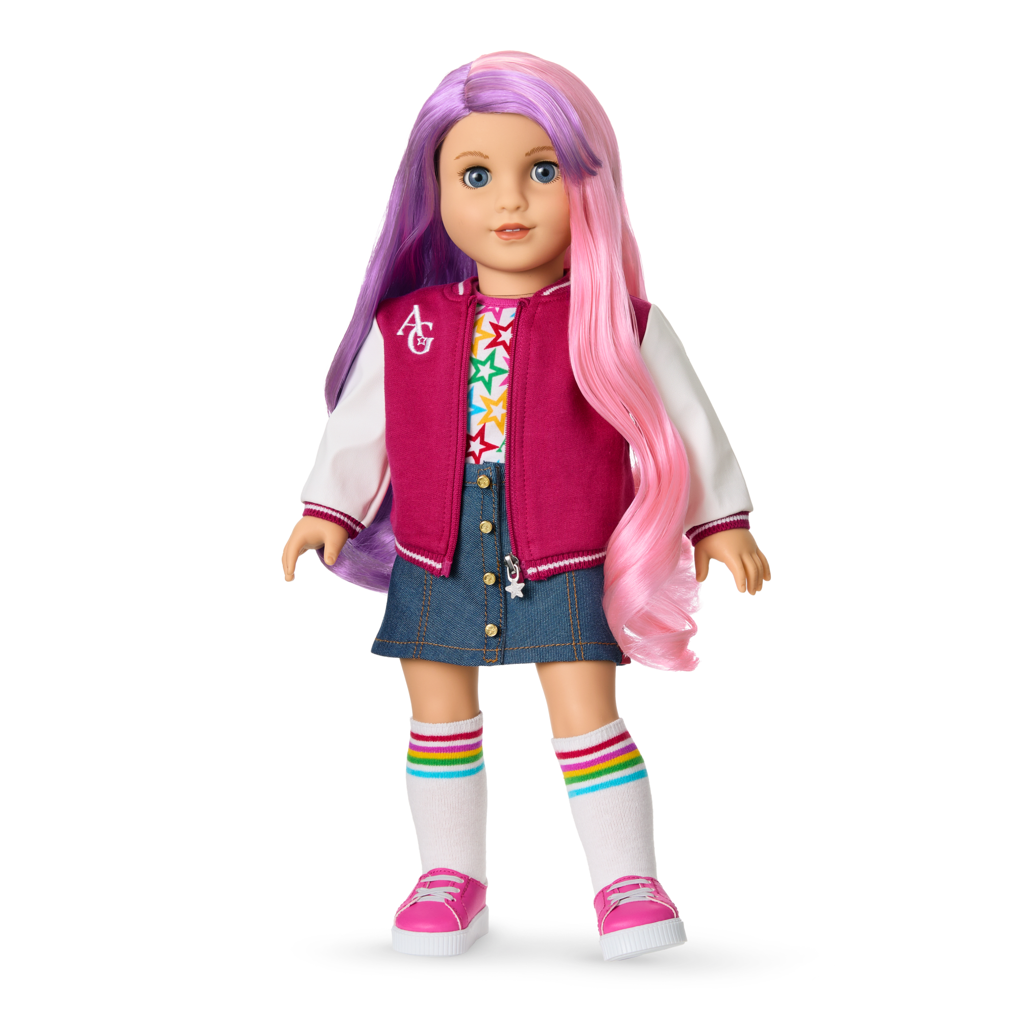 18-inch Truly Me Doll with Wavy Purple & Pink Hair | American Girl