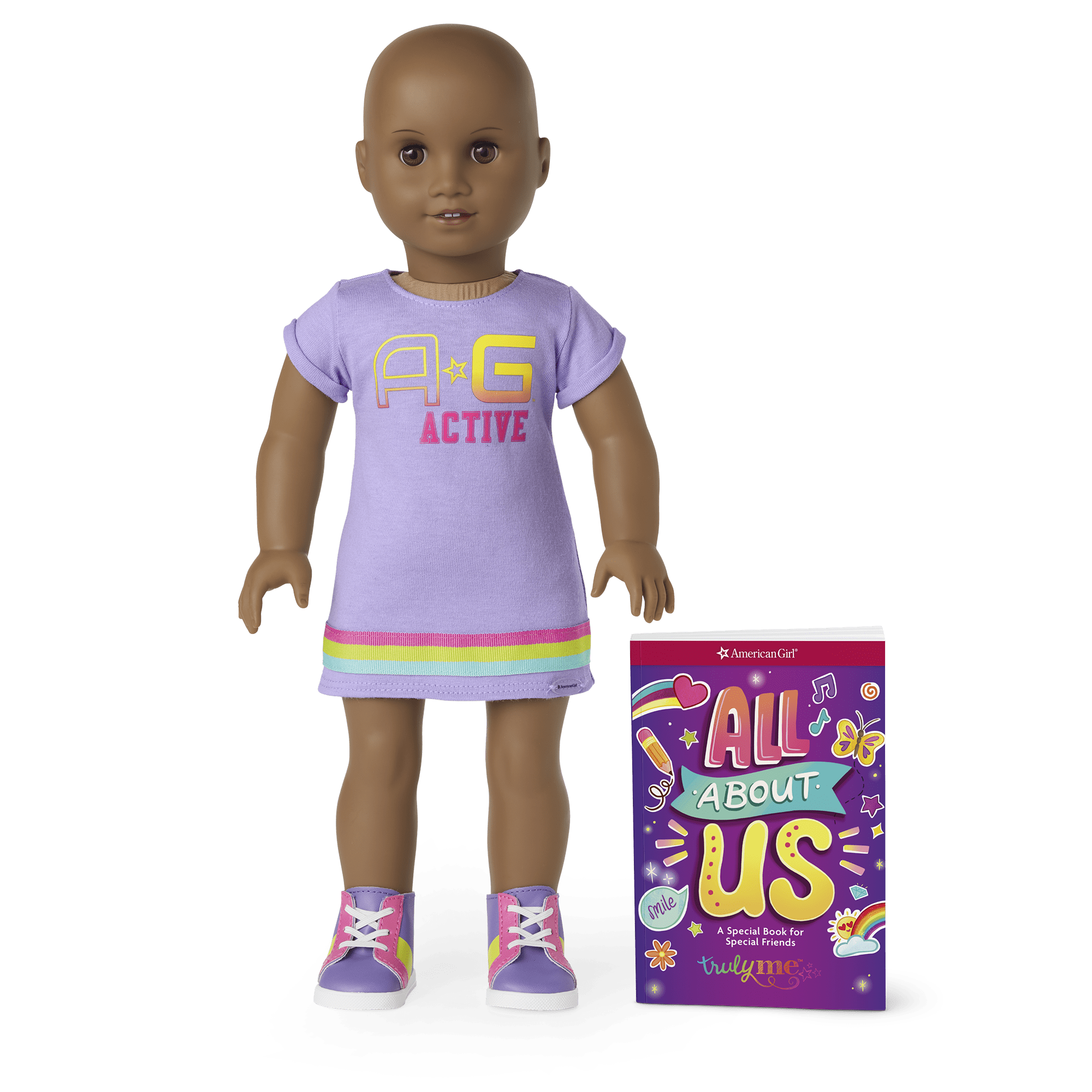 18-inch Truly Me Doll #114 - Bald with Deep Skin & Neutral Undertones