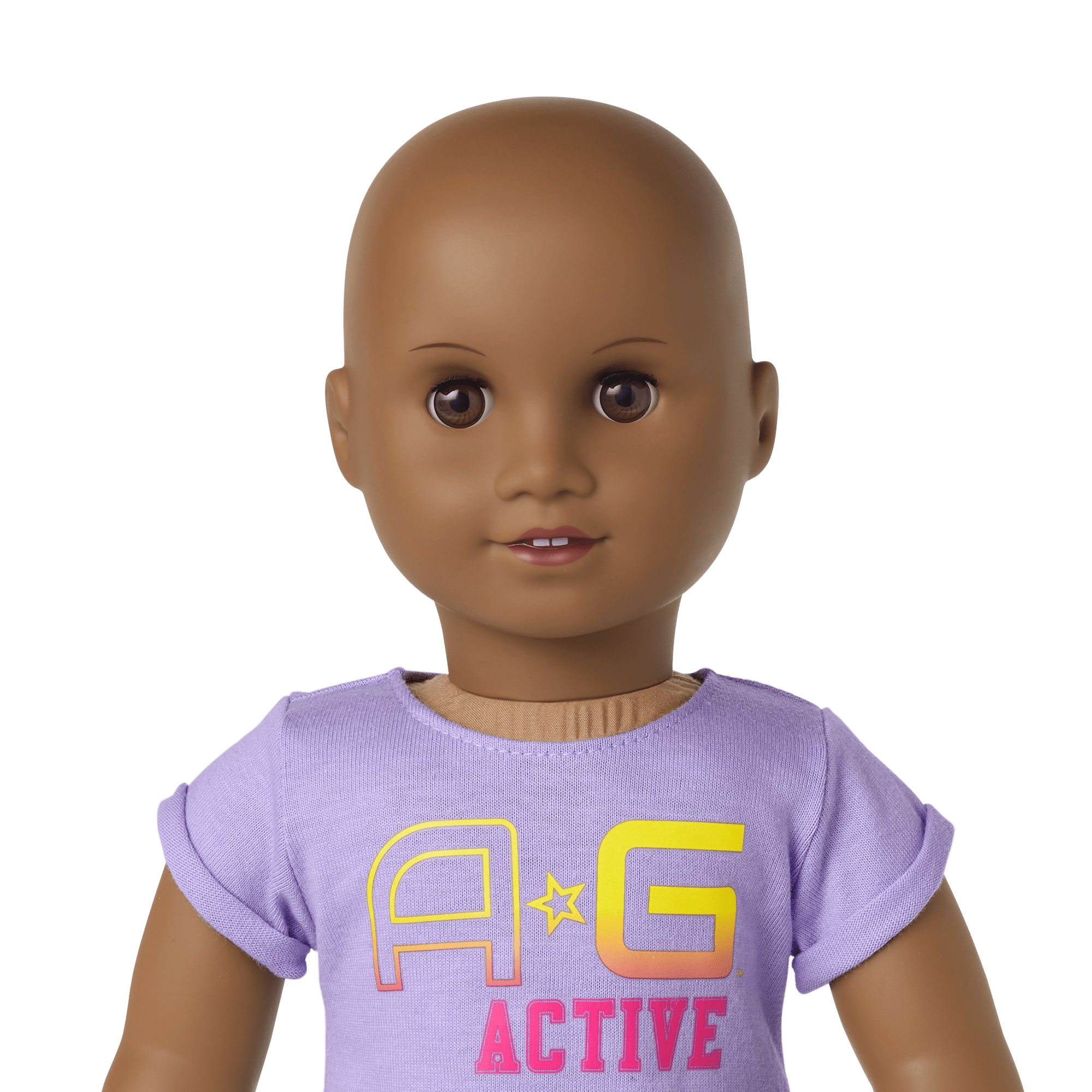 18-inch Truly Me Doll #114 - Bald with Deep Skin & Neutral Undertones