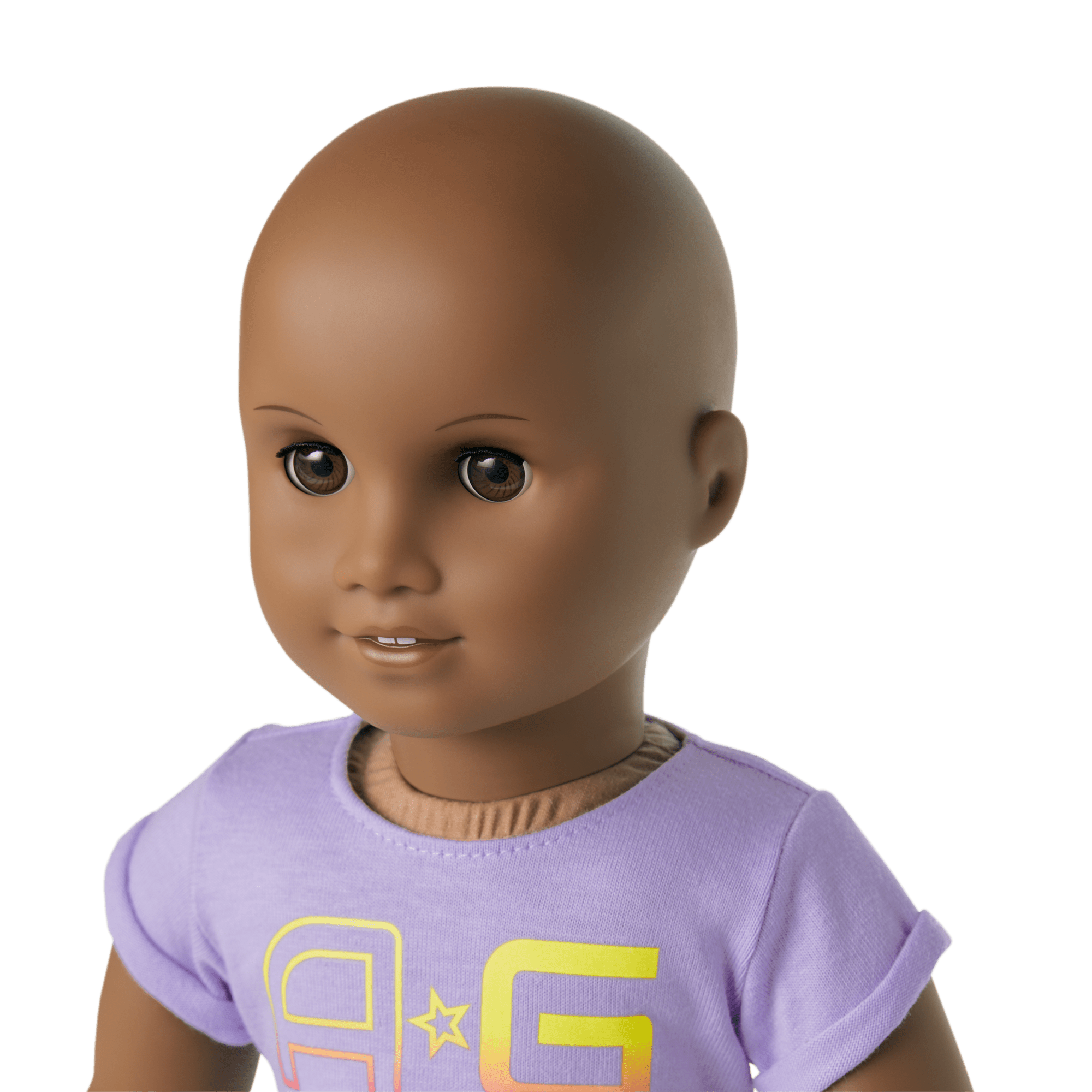 18-inch Truly Me Doll #114 - Bald with Deep Skin & Neutral Undertones
