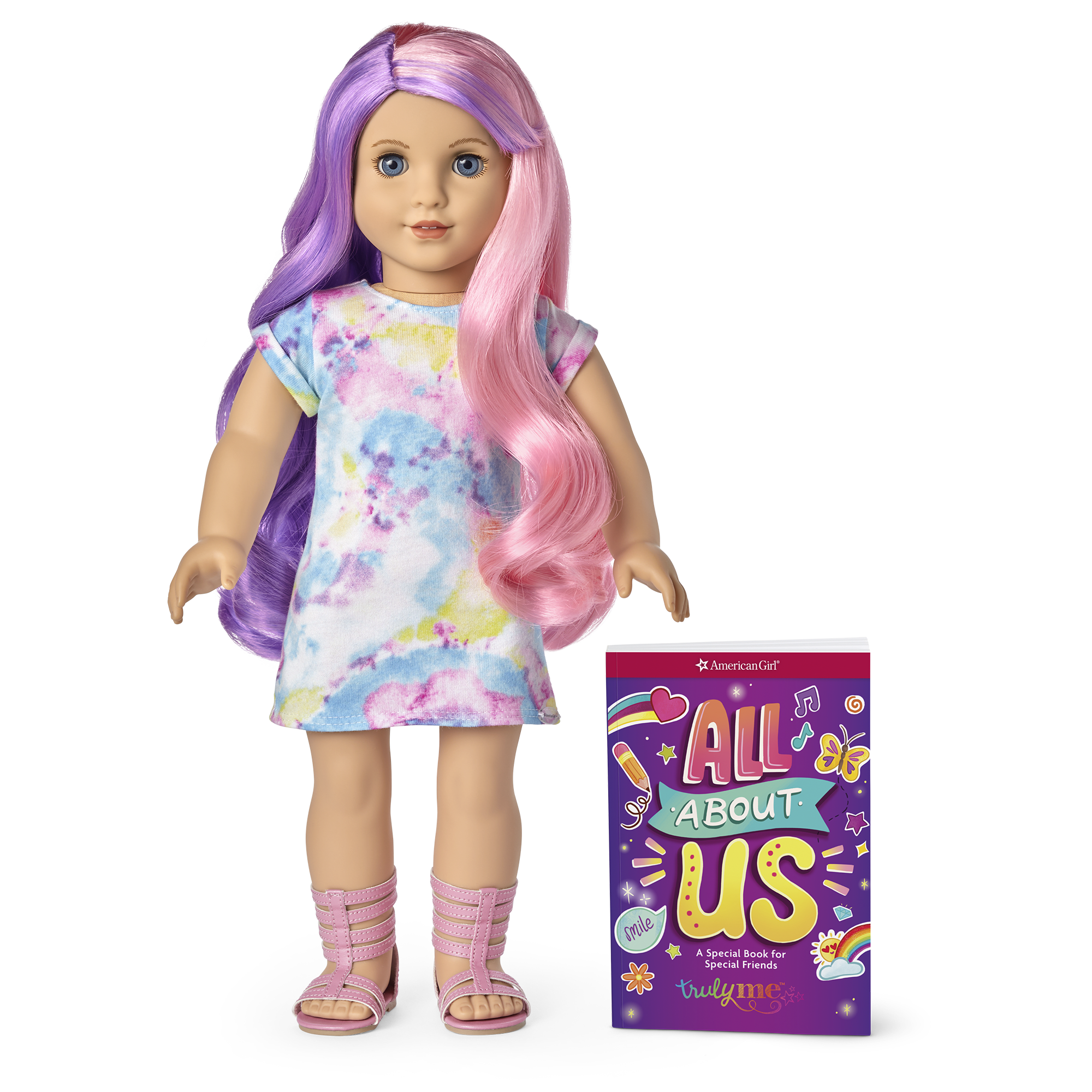 18-inch Truly Me Doll with Wavy Purple & Pink Hair | American Girl