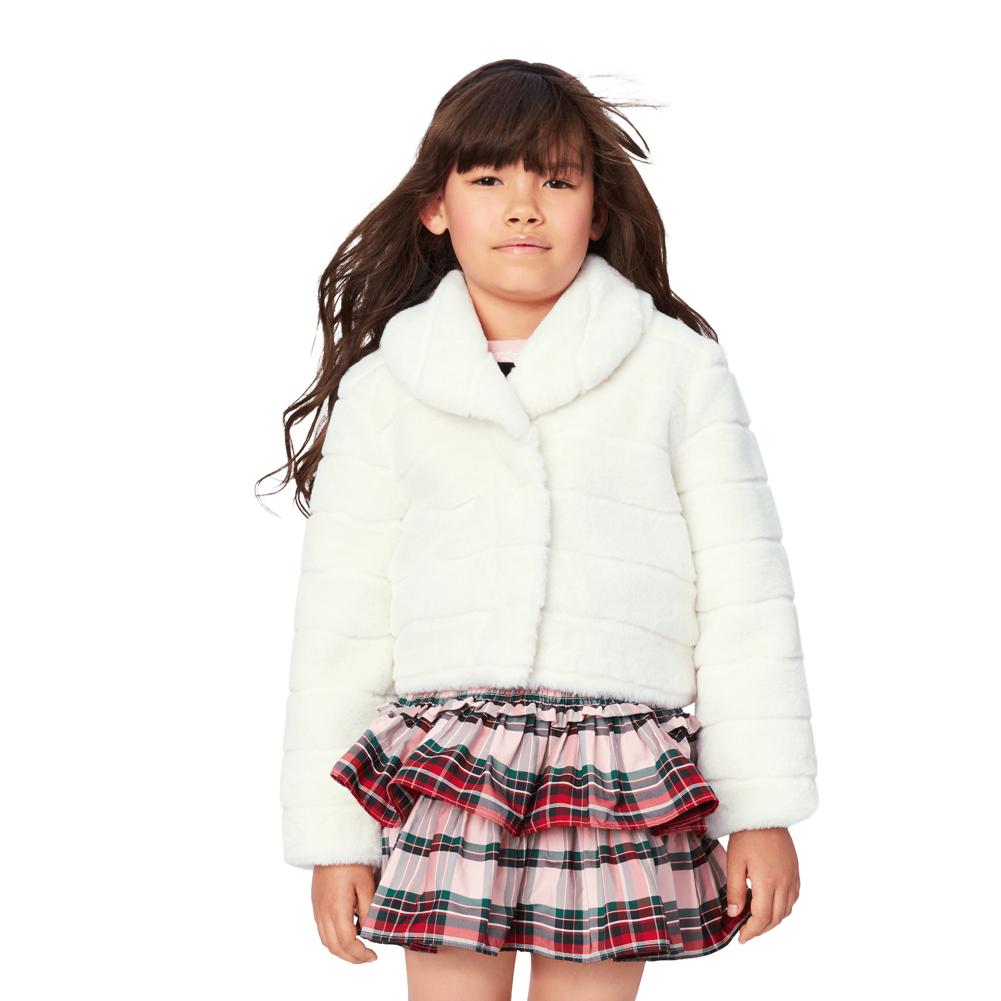 Winter-White Faux Fur Jacket for Girls | American Girl x Janie and Jack