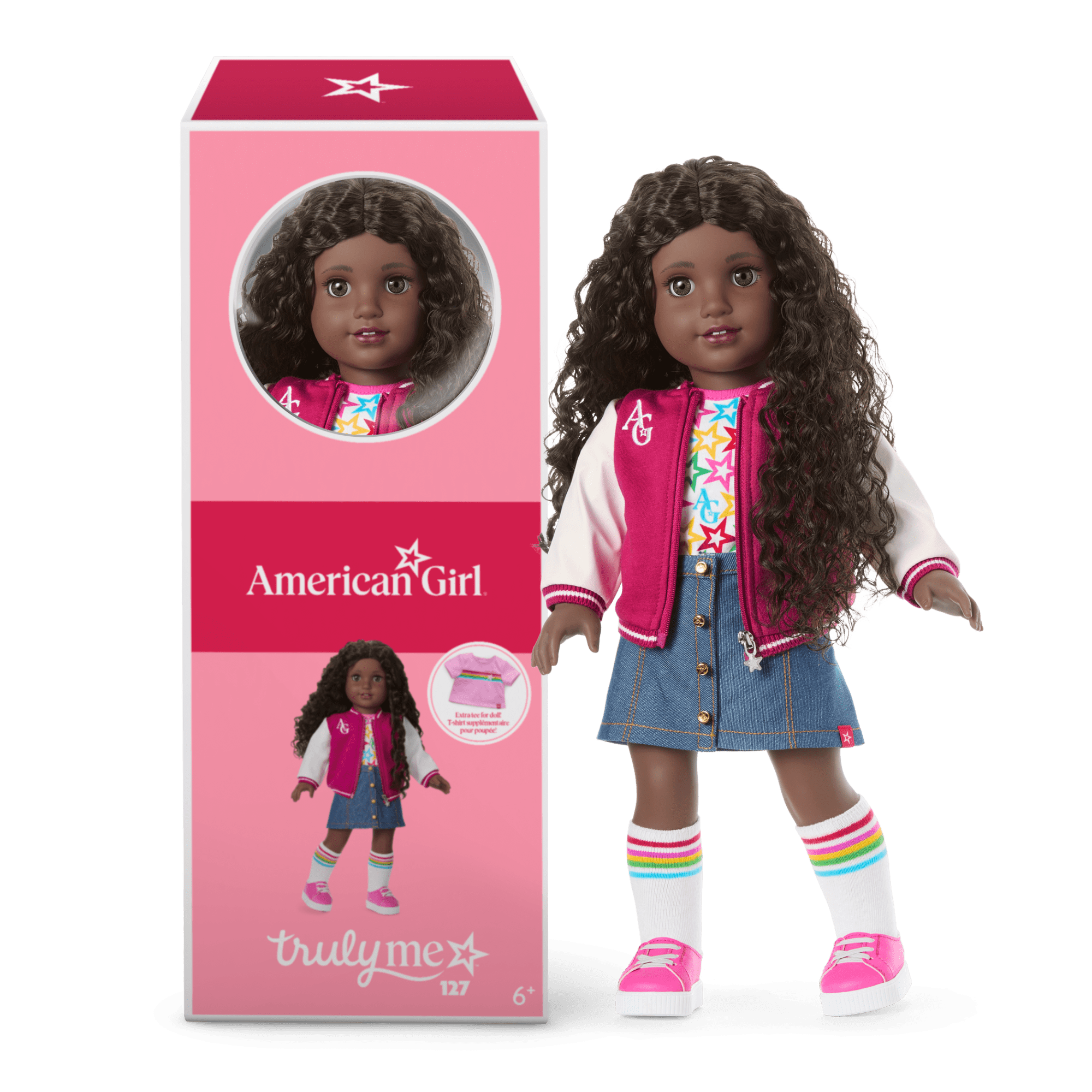 18-inch Truly Me Doll with Curly Dark-Brown Hair & Hazel Eyes | AG Doll