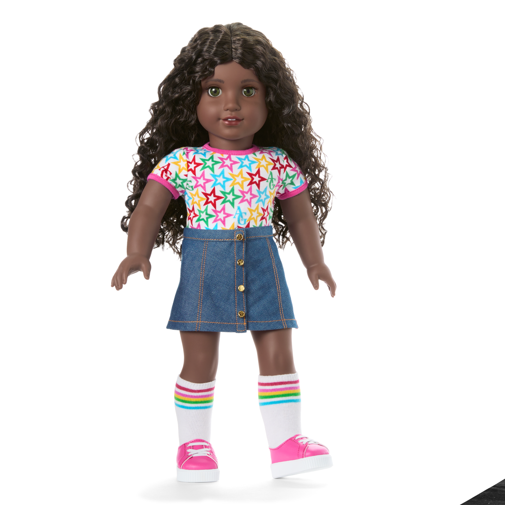 18-inch Truly Me Doll with Curly Dark-Brown Hair & Hazel Eyes | AG Doll