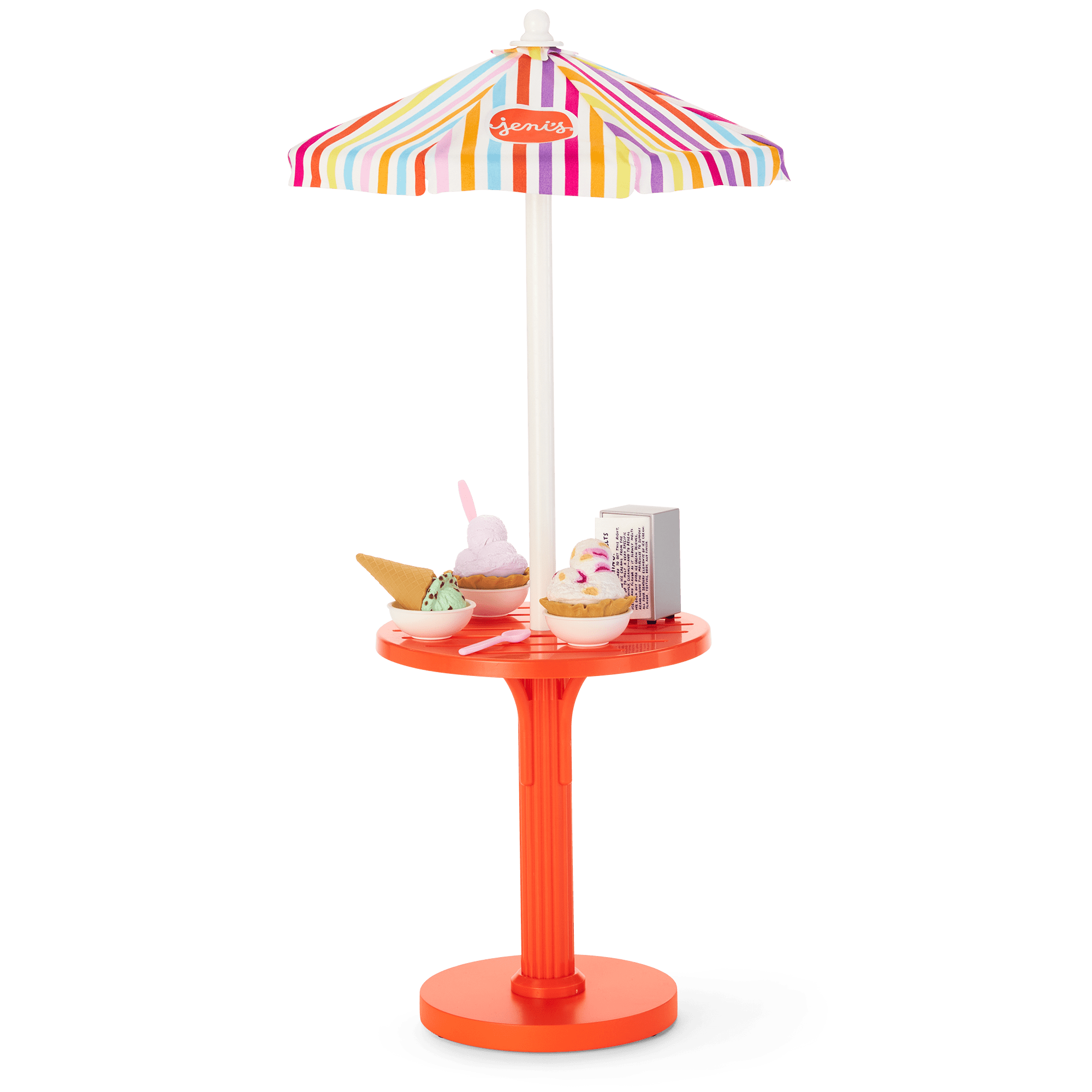 American Girl Doll Table with Ice Cream Accessories | Jeni's Collab