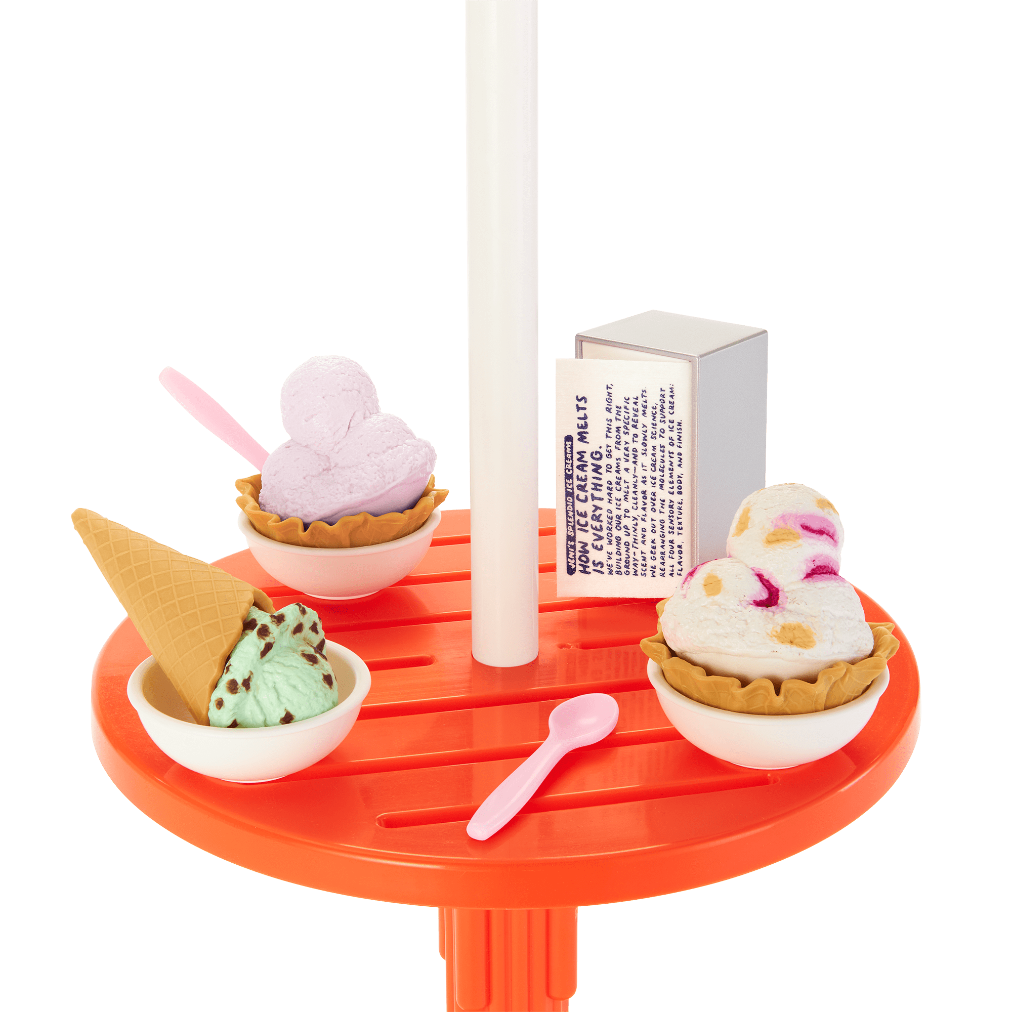 American Girl Doll Table with Ice Cream Accessories | Jeni's Collab