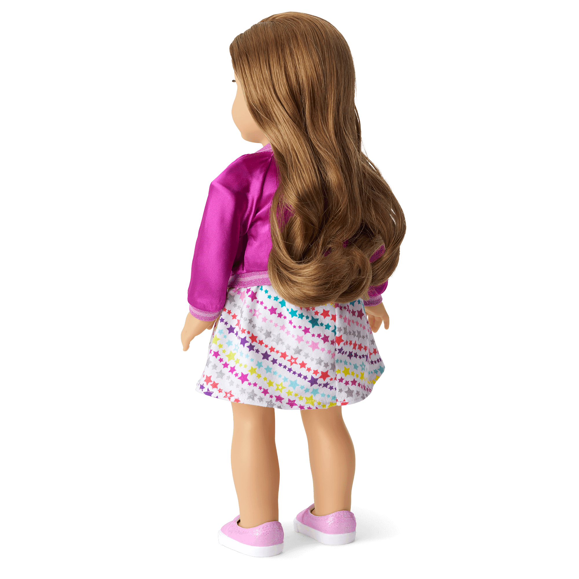 Truly Me Doll #81 with Wavy Caramel Hair & Star-Print Dress | 18"" Doll