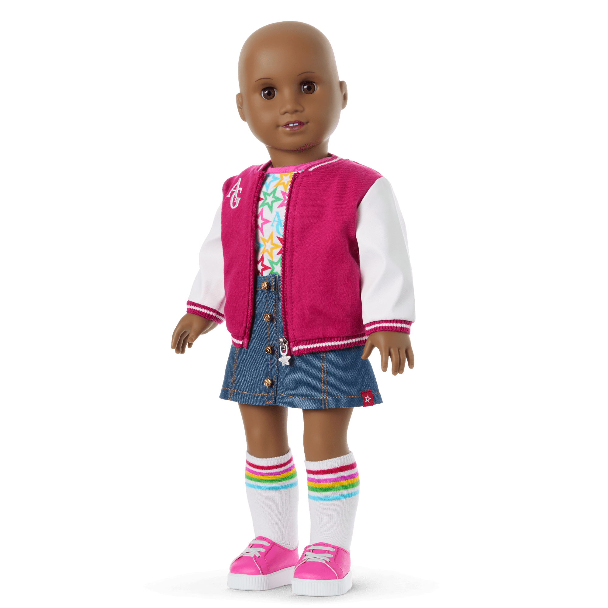 18-inch Truly Me Doll #114 - Bald with Deep Skin & Neutral Undertones